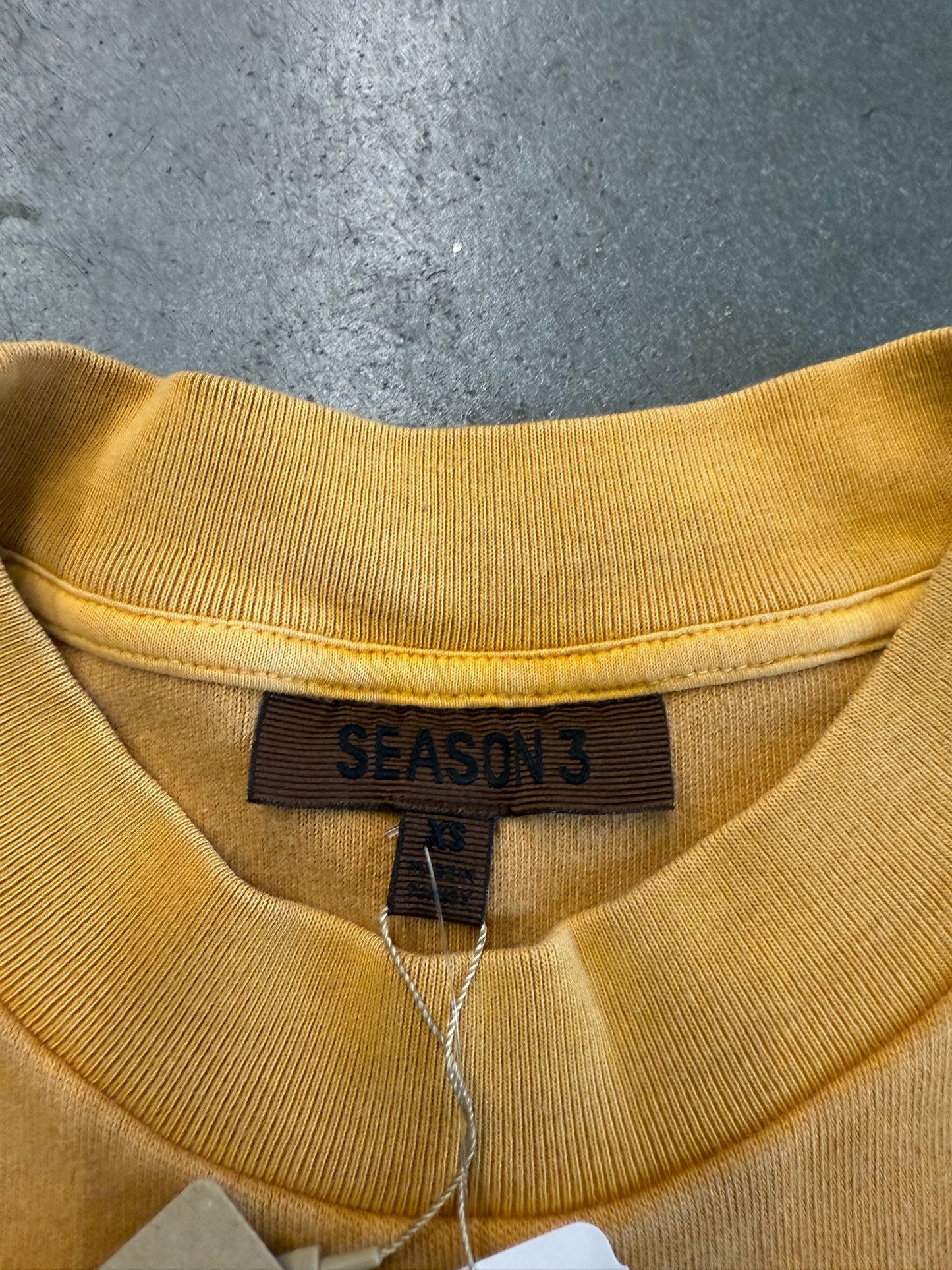 YEEZY SEASON 3 RUGBY CONSTRUCTION SHORT SLEEVE POCKET TEE - YELLOW (XS) (NWT)