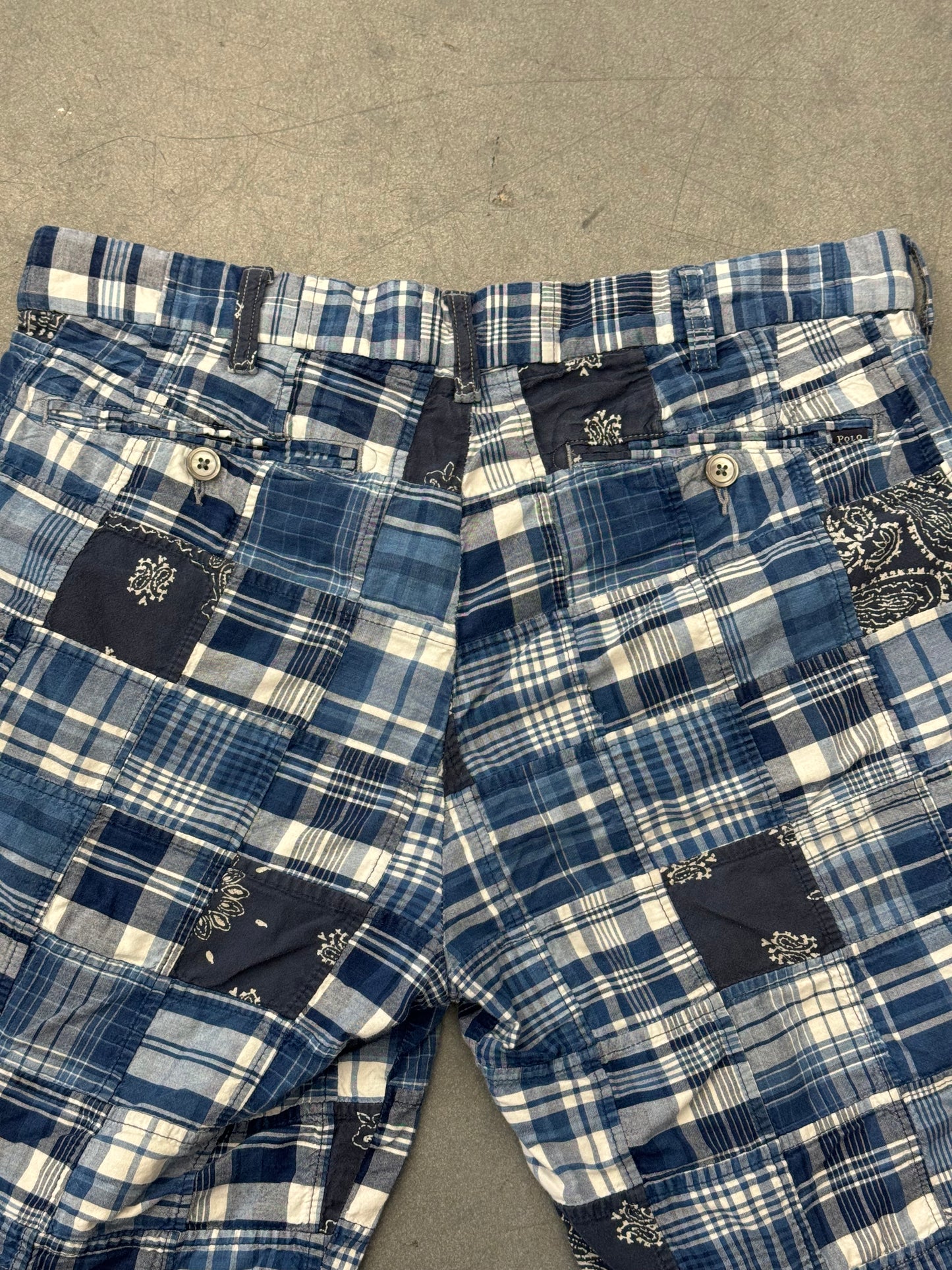 POLO RALPH LAUREN INDIA MADRAS PATCHWORK SHORTS