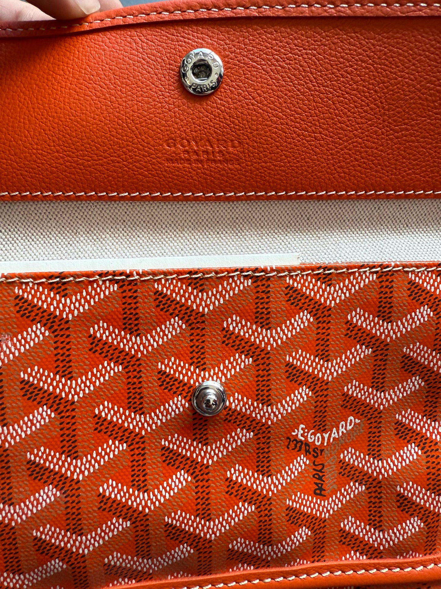 GOYARD SAINT LOUIS COATED CANVAS TOTE BAG (ORANGE)