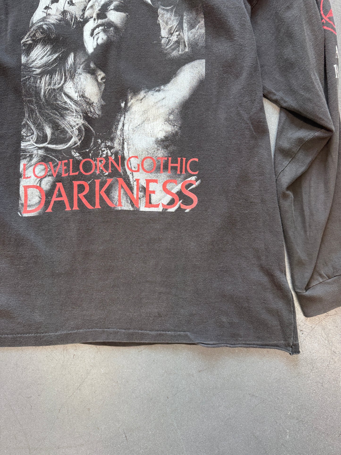 90'S CRADLE OF FILTH BLACK GODDESS LOVELORN GOTHIC DARKNESS LONG-SLEEVE TEE (MODERN INVASION TAG)
