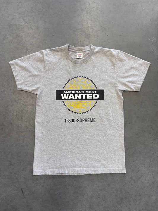 SS16 SUPREME MOST WANTED TEE GREY MEDIUM