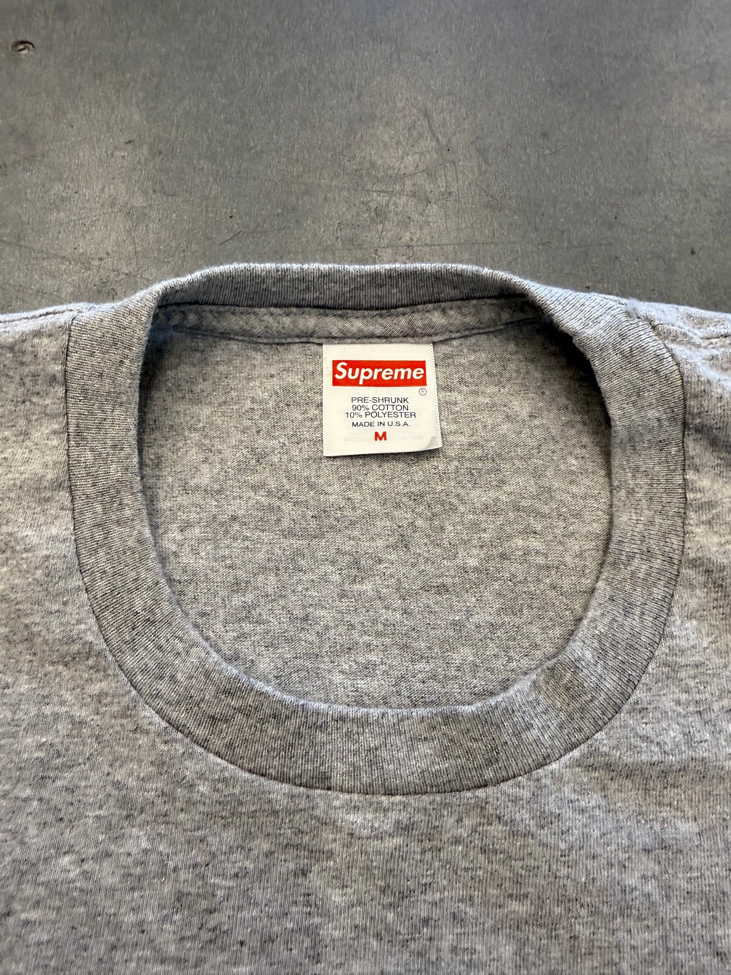 SS24 SUPREME FUTURA BOX LOGO TEE GREY MEDIUM USED