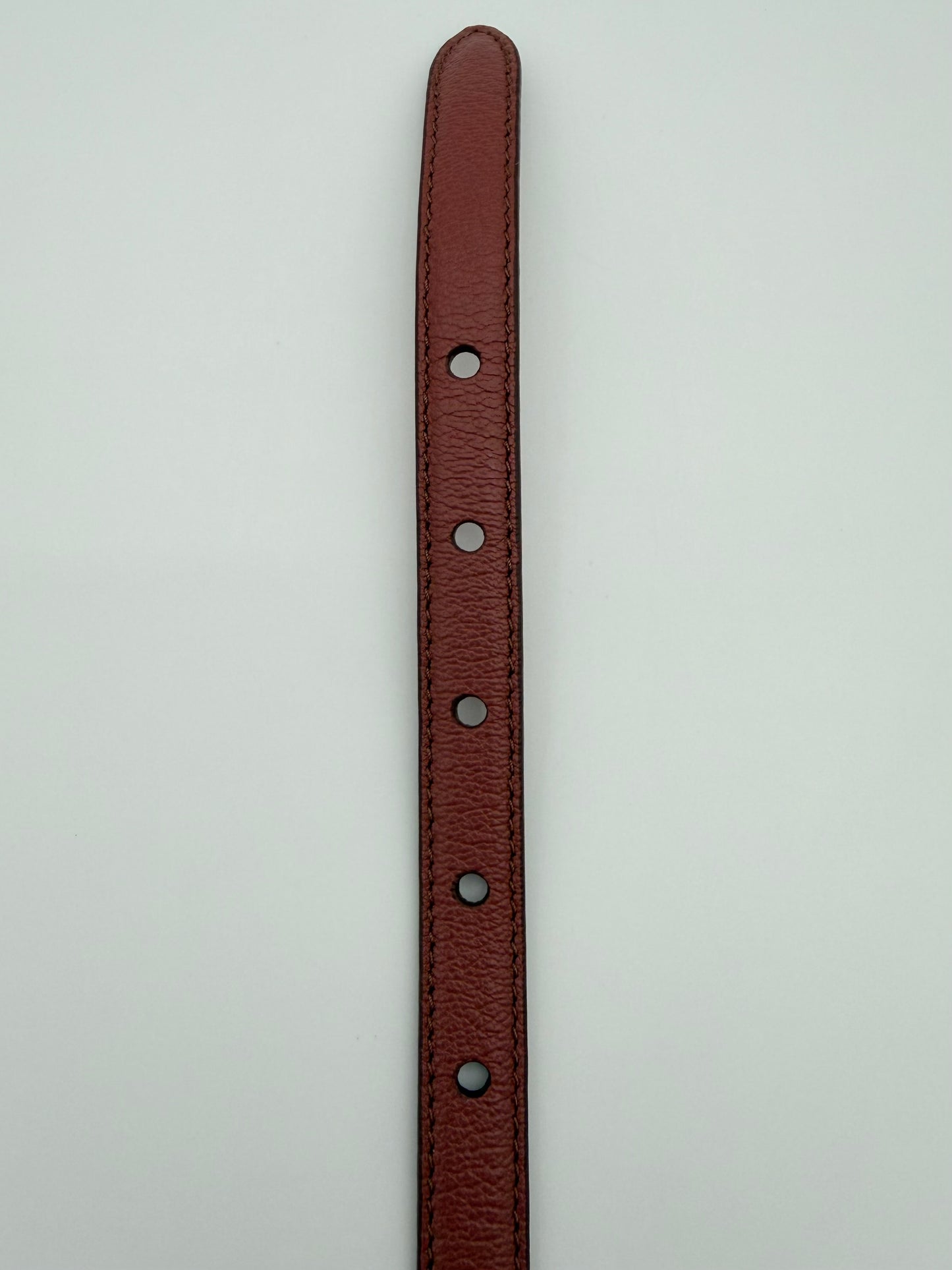 MIU MIU PINK LEATHER HEART CHARM BELT - 80 CM
