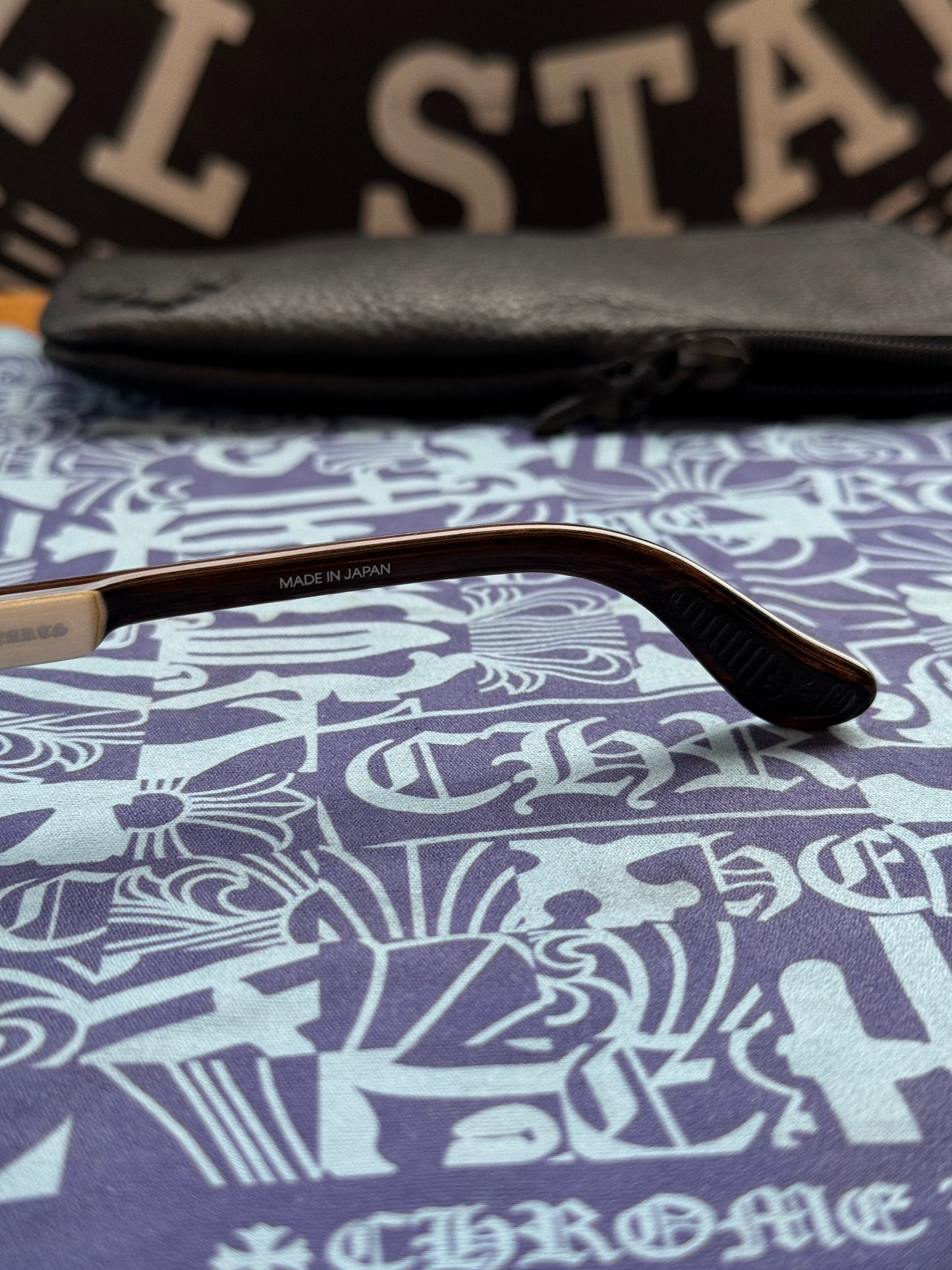 CHROME HEARTS DEEP I EYE GLASSES WHITE EBONY WOOD / PIANO VARNISH (WITH CASE)