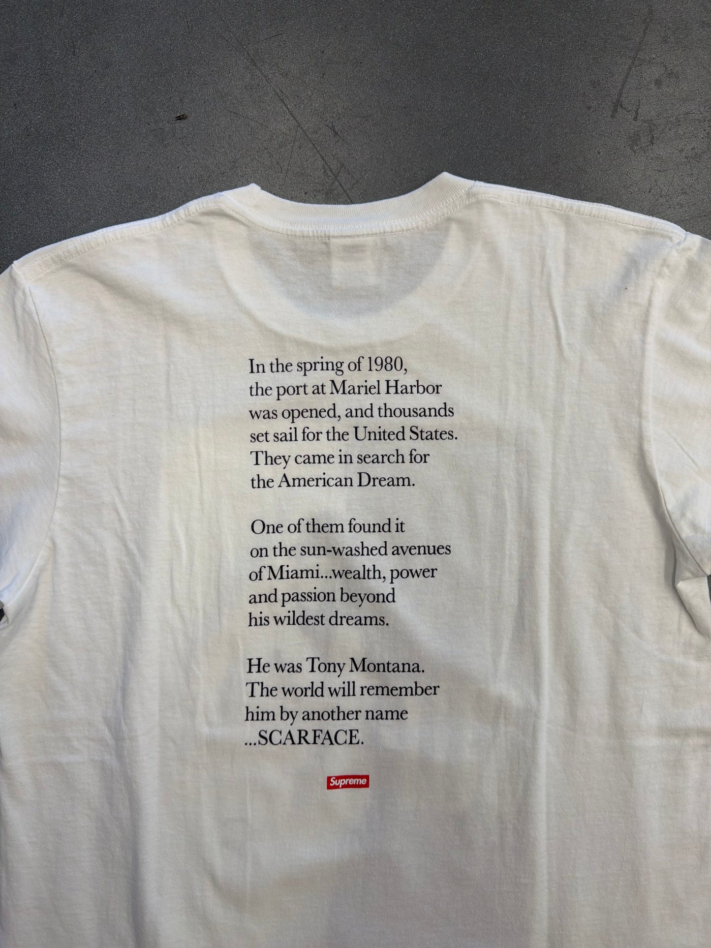 FW17 SUPREME SCARFACE SPLIT TEE