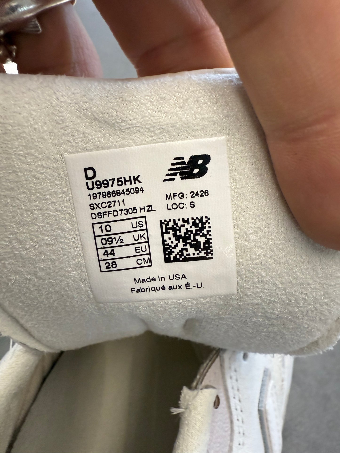 2025 SIZE 10 KITH NEW BALANCE 997.5 EASTER WHITE MARSHMALLOW (NEW WITH BOX)