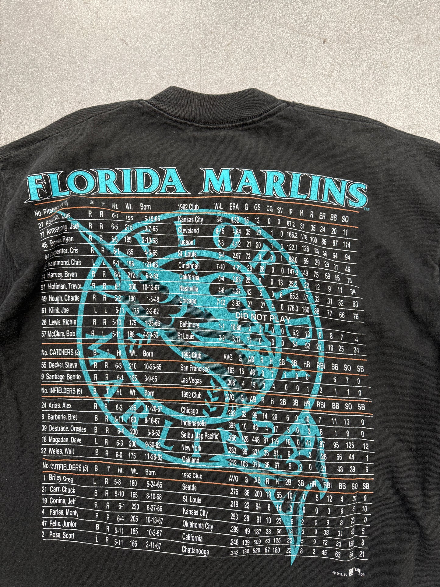 1993 FLORIDA MARLINS OPENING DAY TEE (HOME TEAM ADVANTAGE TAG)