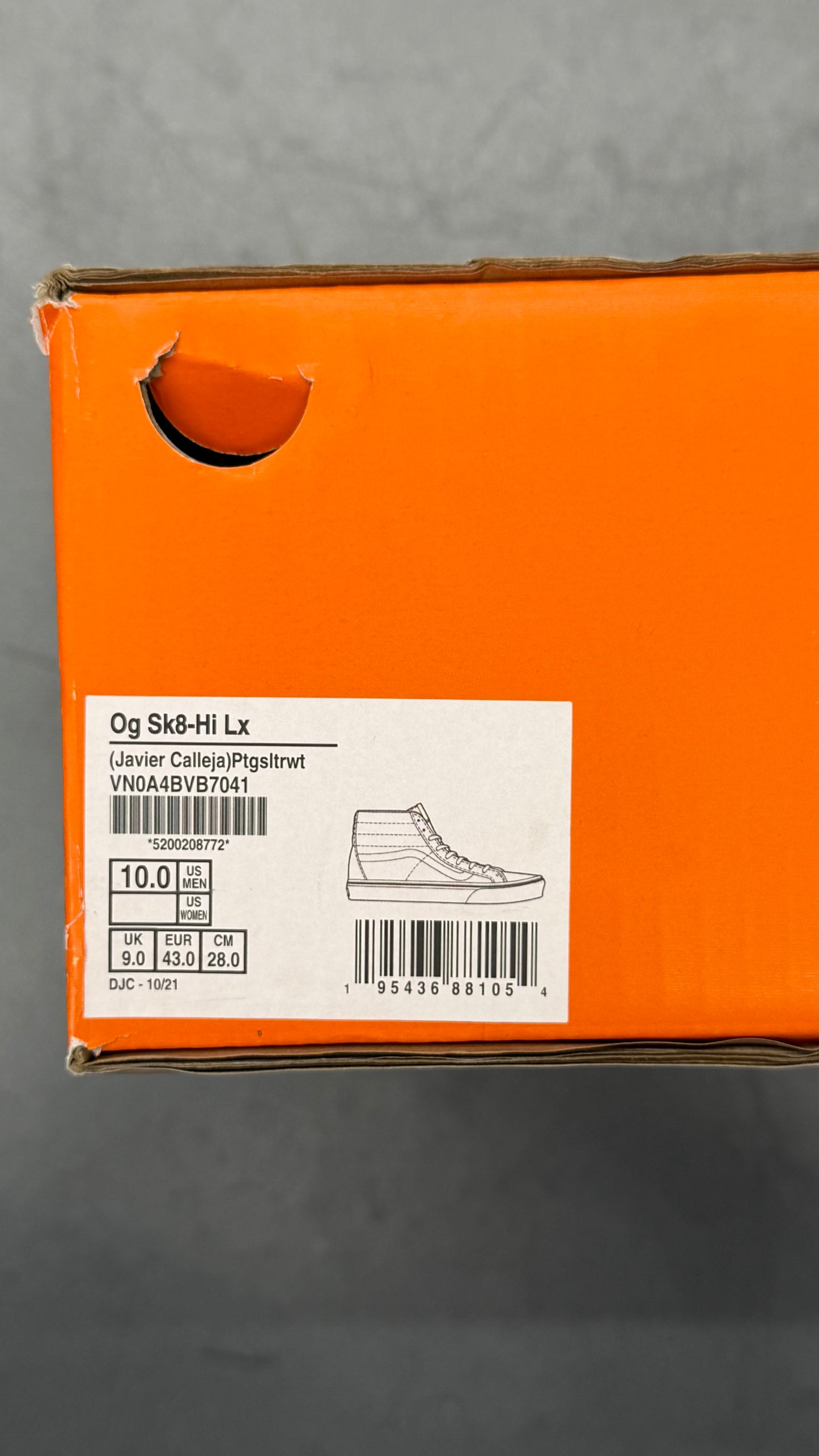 VANS VAULT OG SK8-HI LX - JAVIER CALLEJA (W/BOX)