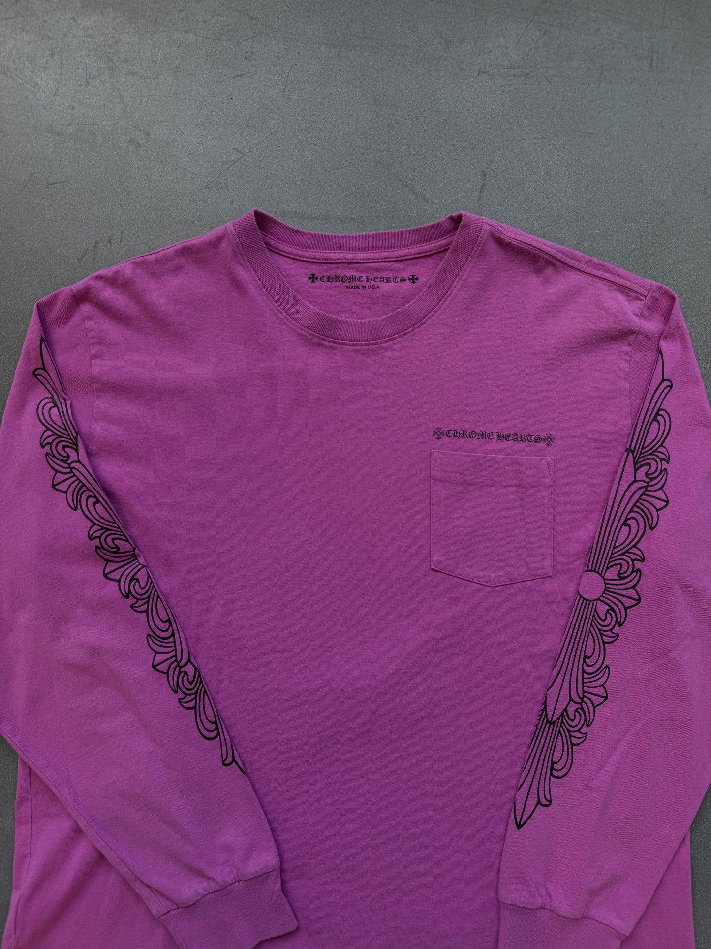 CHROME HEARTS MATTY BOY LONGSLEEVE TEE - PURPLE