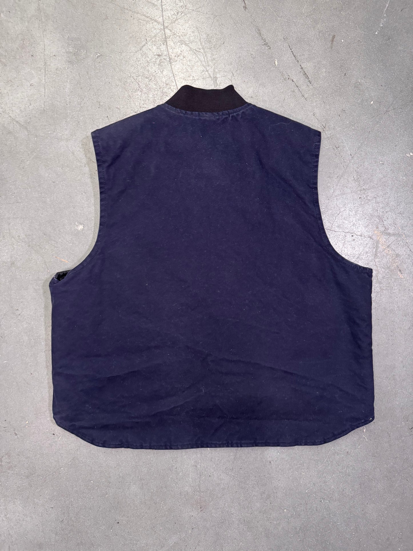 CARHARTT NAVY CANVAS INSULATED ZIP UP VEST