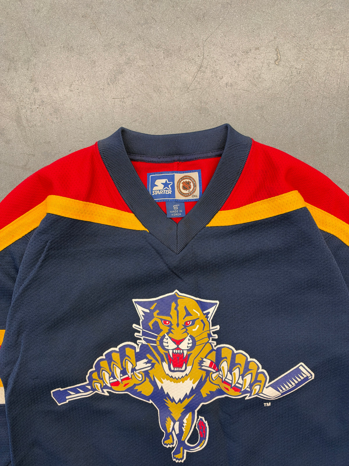 2000'S YOUTH STARTER FLORIDA PANTHERS YELLOW STRIPE JERSEY