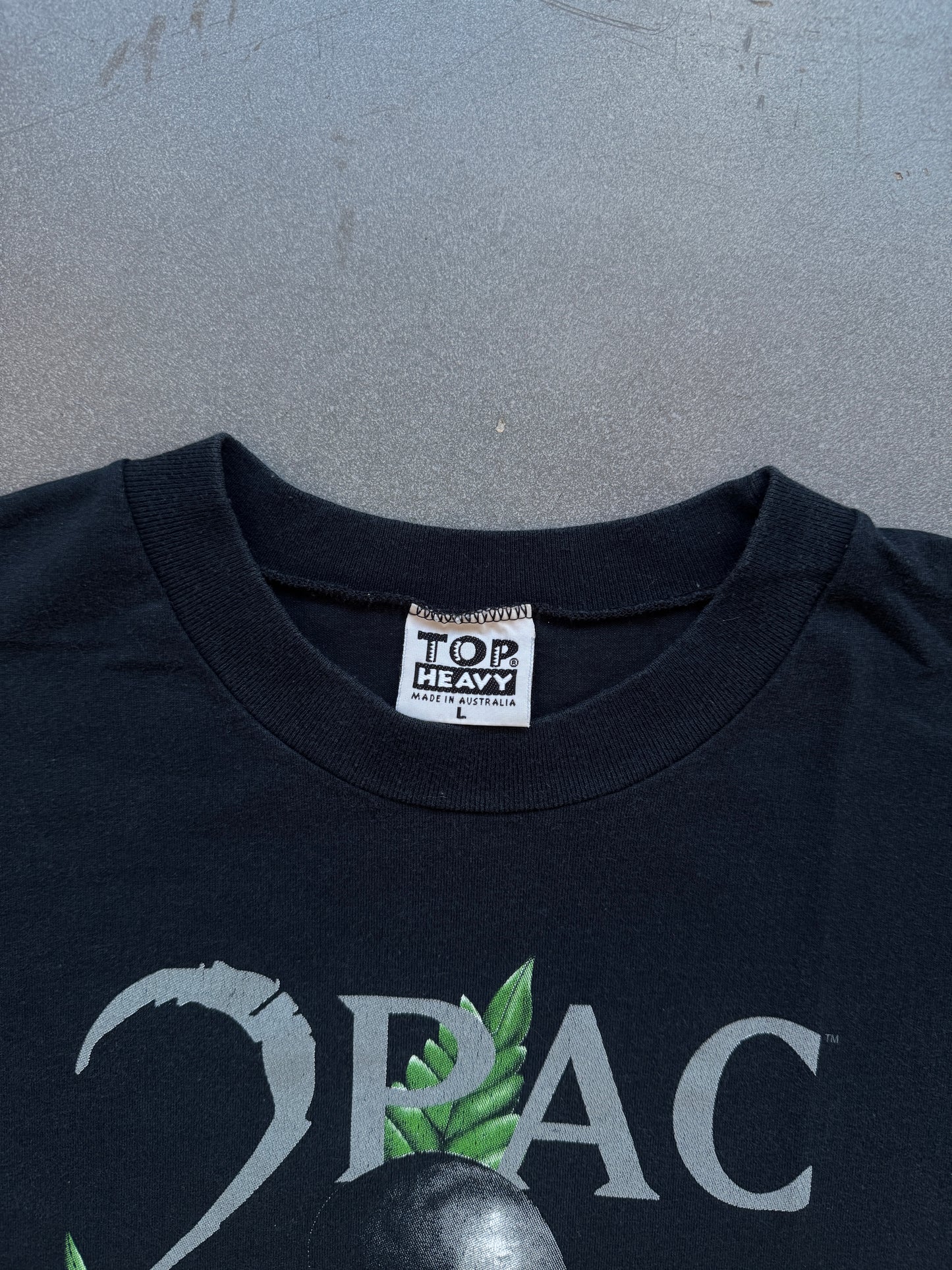 1998 2PAC TUPAC WEED LEAF TEE (TOP HEAVY TAG)