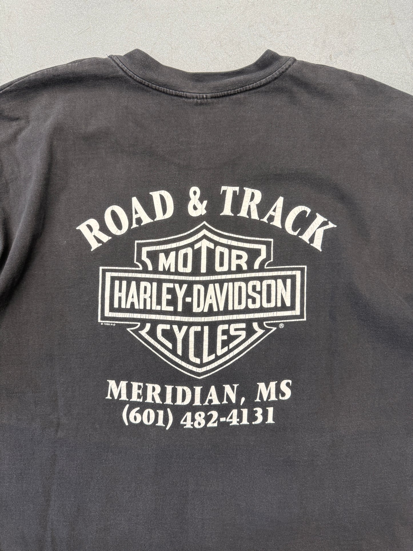 1998 HARLEY-DAVIDSON ROAD & TRACK MERIDIAN, MS FLAMES TEE