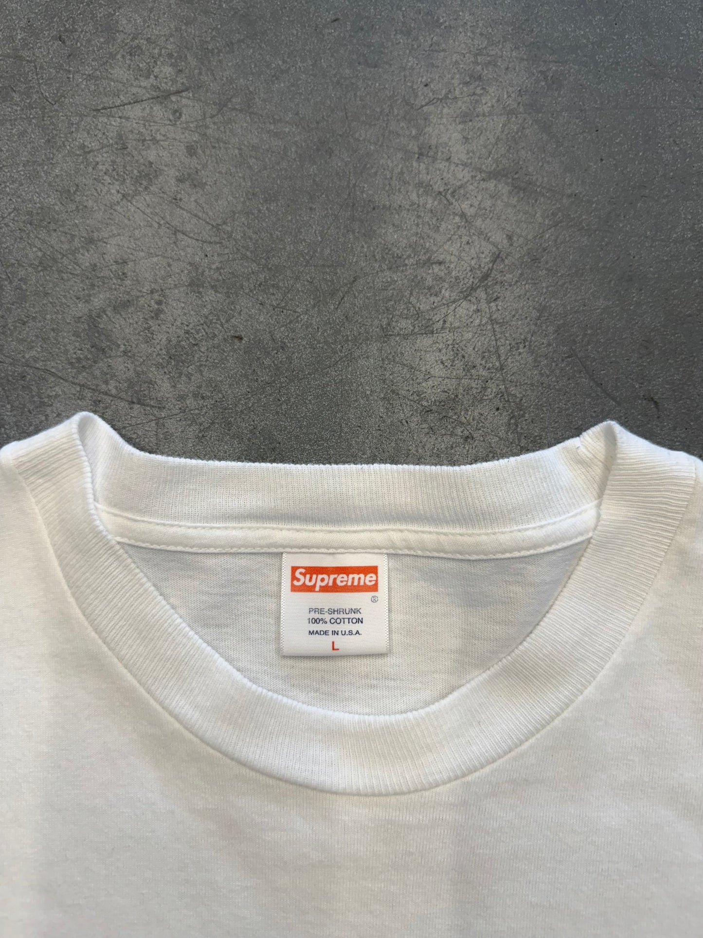 2008 SUPREME ORIGINAL FAKE KAWS KATE MOSS 10TH ANNIVERSARY TEE