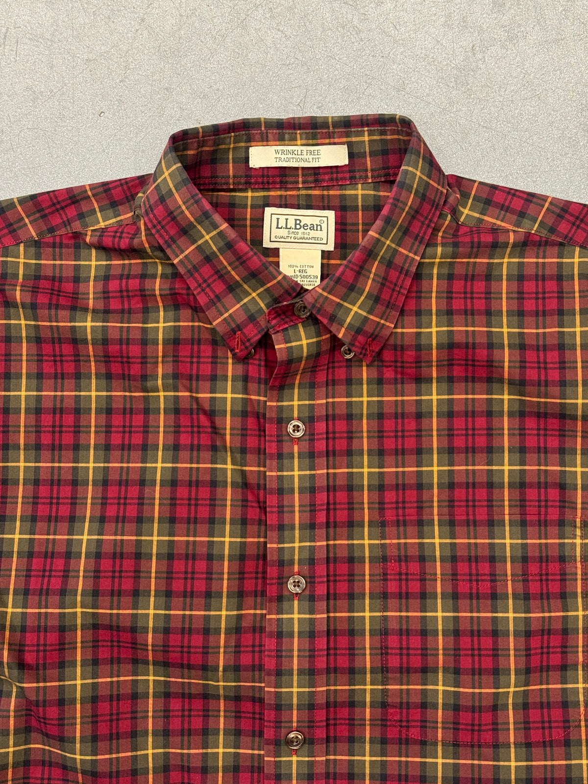 Y2K L.L. BEAN FLANNEL BUTTON DOWN LONG SLEEVE SHIRT