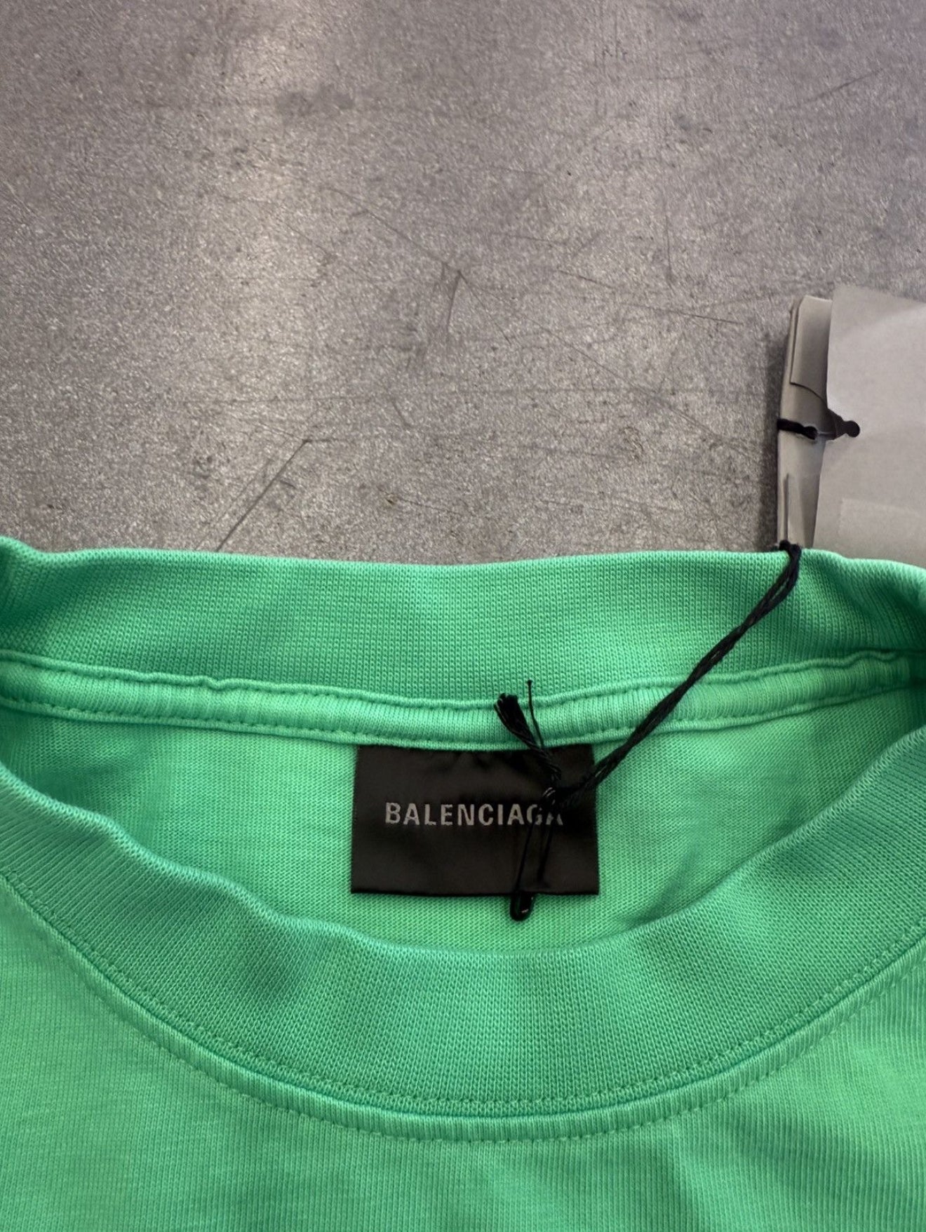 BALENCIAGA POLITICAL CAMPAIGN EMBROIDERED TEE EMERALD GREEN SMALL NWT