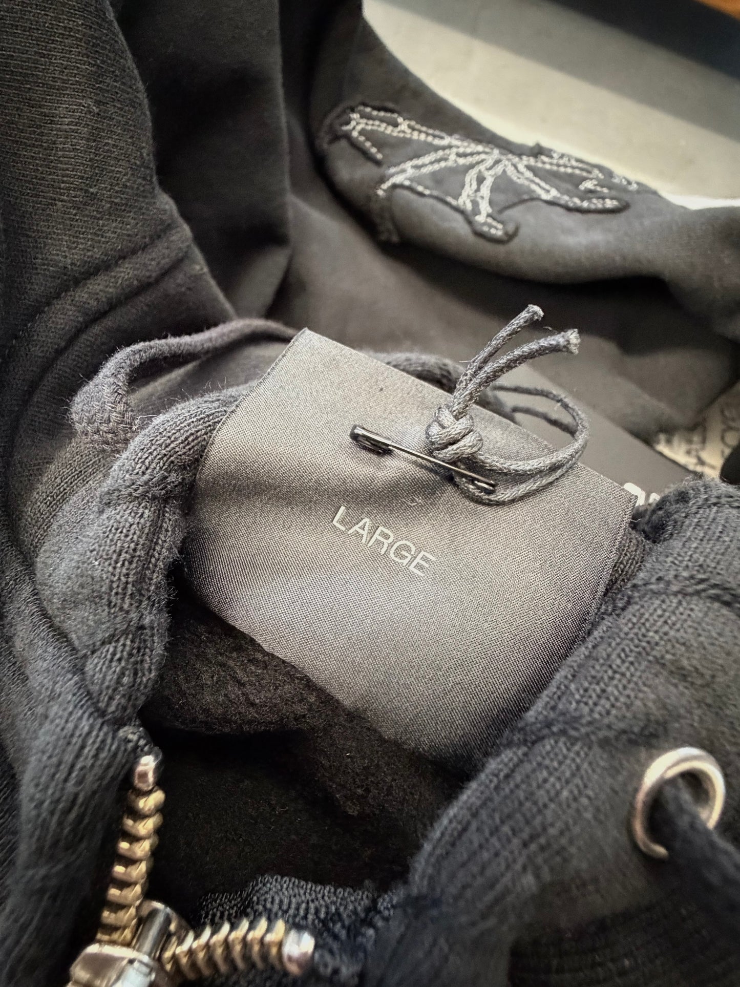 FW25 SUPREME X Y'S BY YOHJI YAMAMOTO ZIP UP HOODED SWEATSHIRT - BLACK (L)