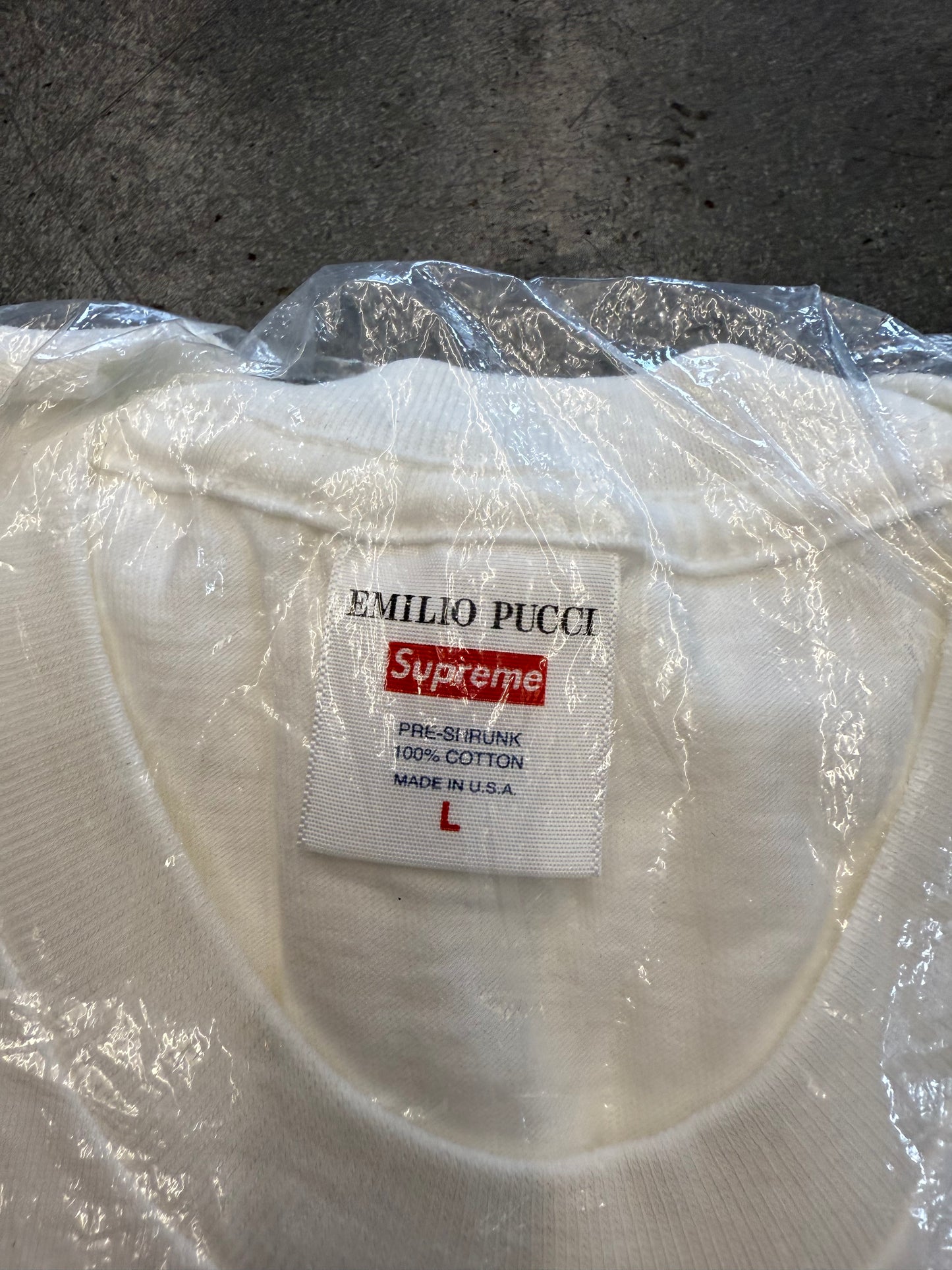 SS21 SUPREME EMILIO PUCCI BOX LOGO TEE (NEW IN PACKAGE) (L)