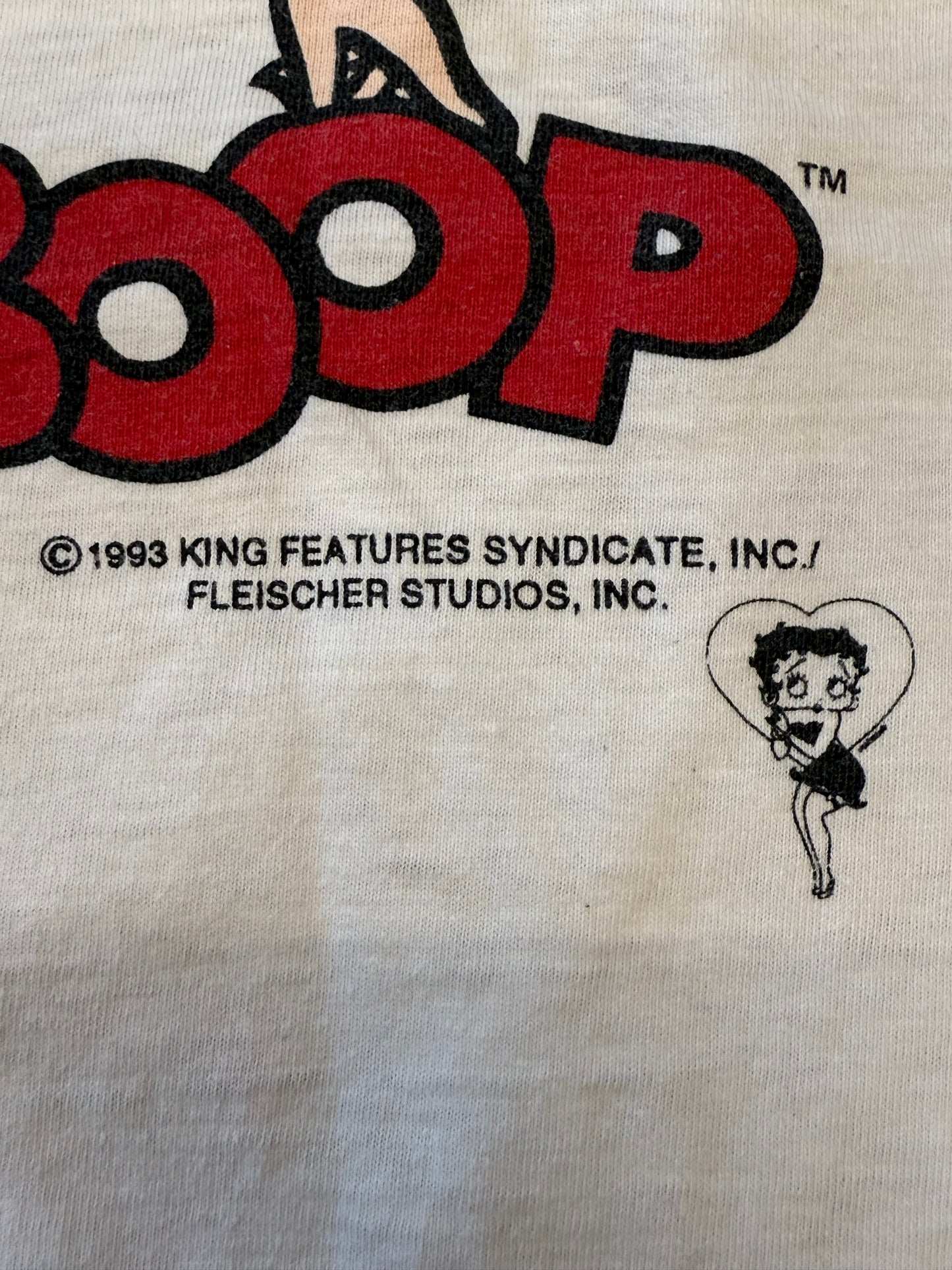 1993 BETTY BOOP BIMBO PUDGY AOP TEE (FADED TAG)