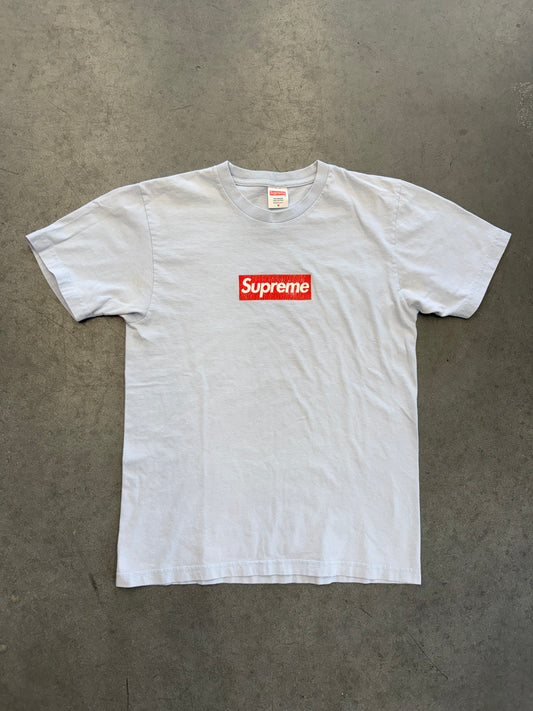 SS14 SUPREME 20TH ANNIVERSARY BOX LOGO TEE LIGHT BLUE
