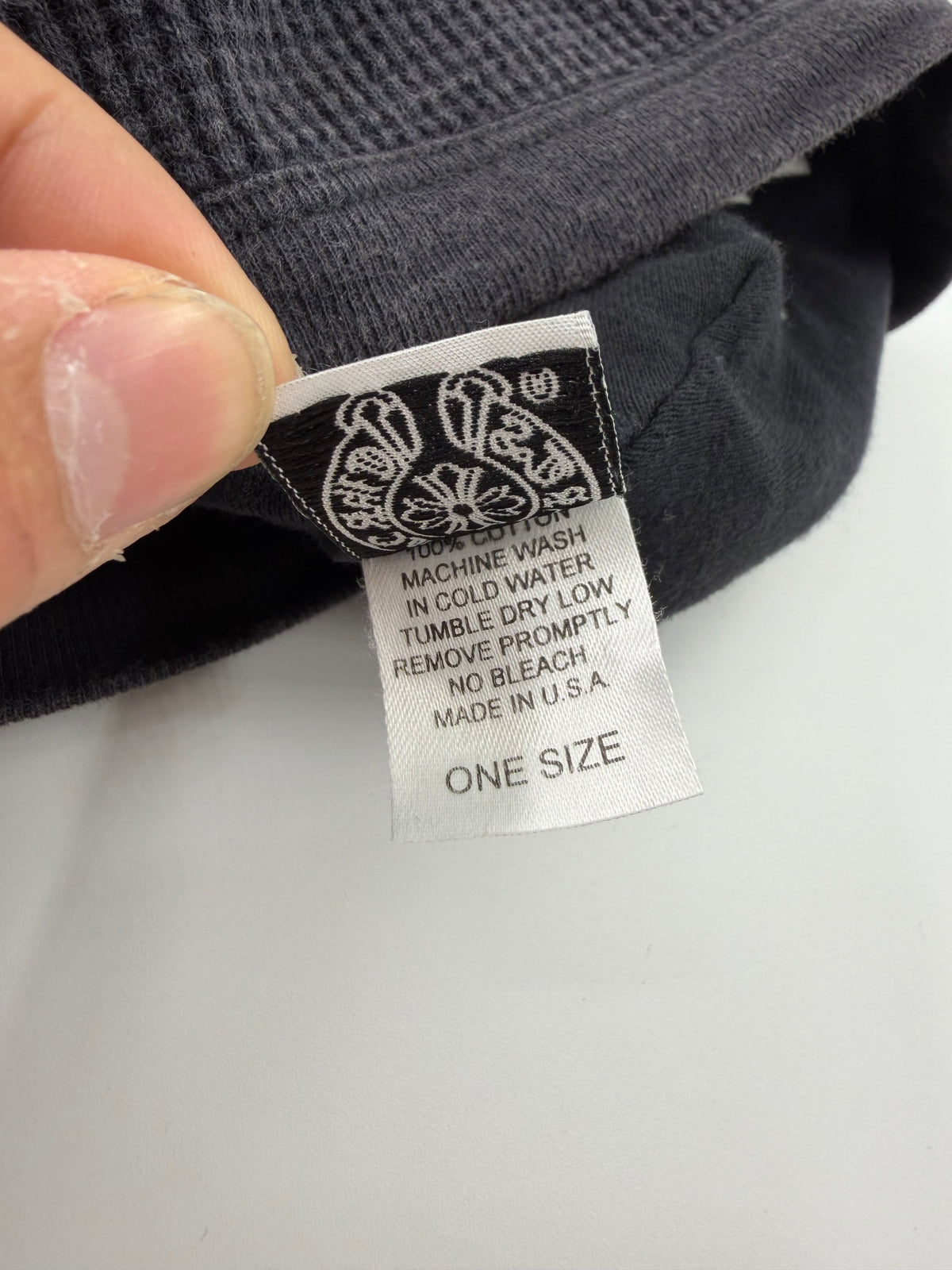 OLDER CHROME HEARTS THICK CROSS THERMAL WAFFLE BEANIE - FADED