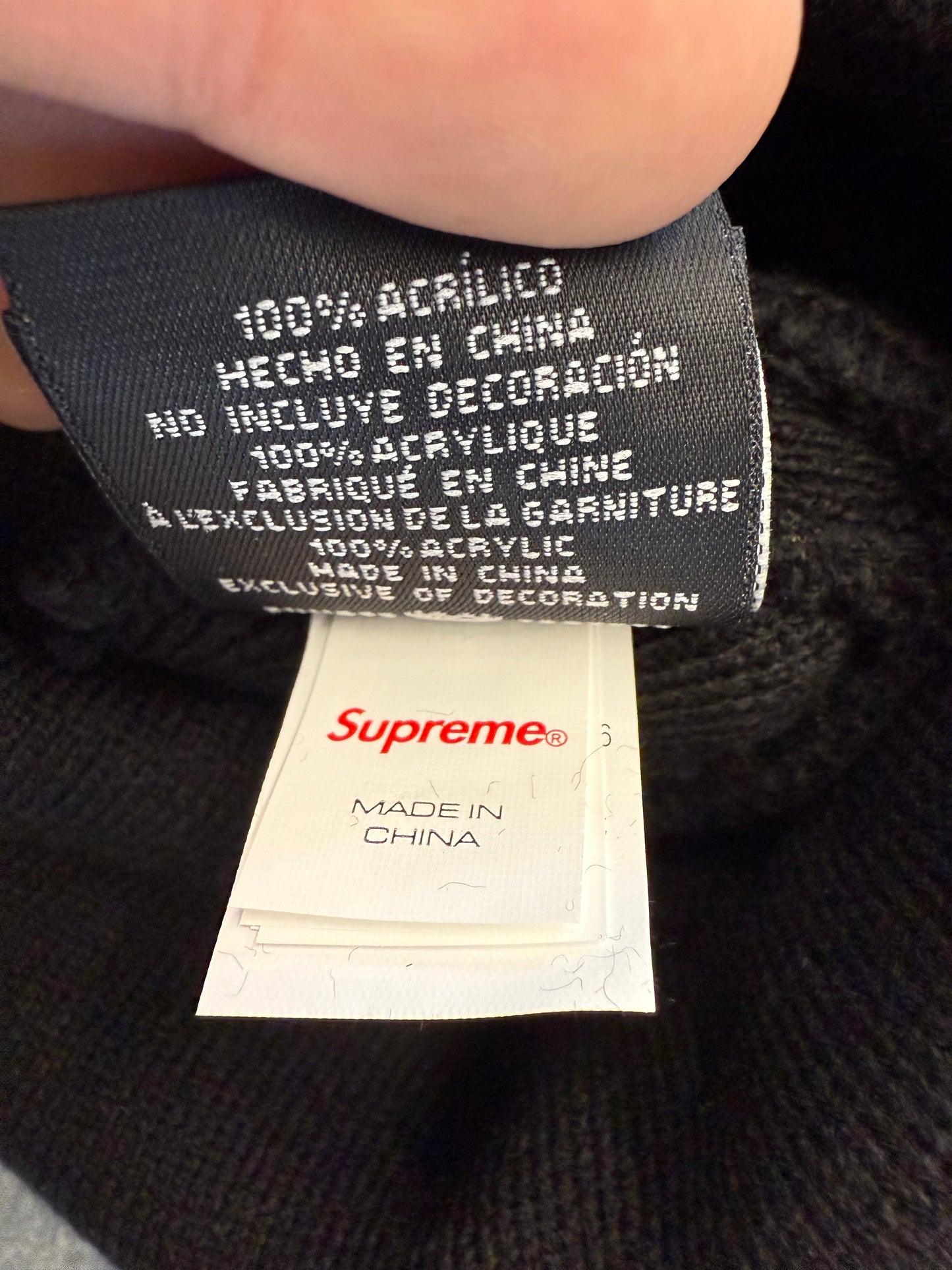FW23 SUPREME NEW ERA BOX LOGO BEANIE - BLACK