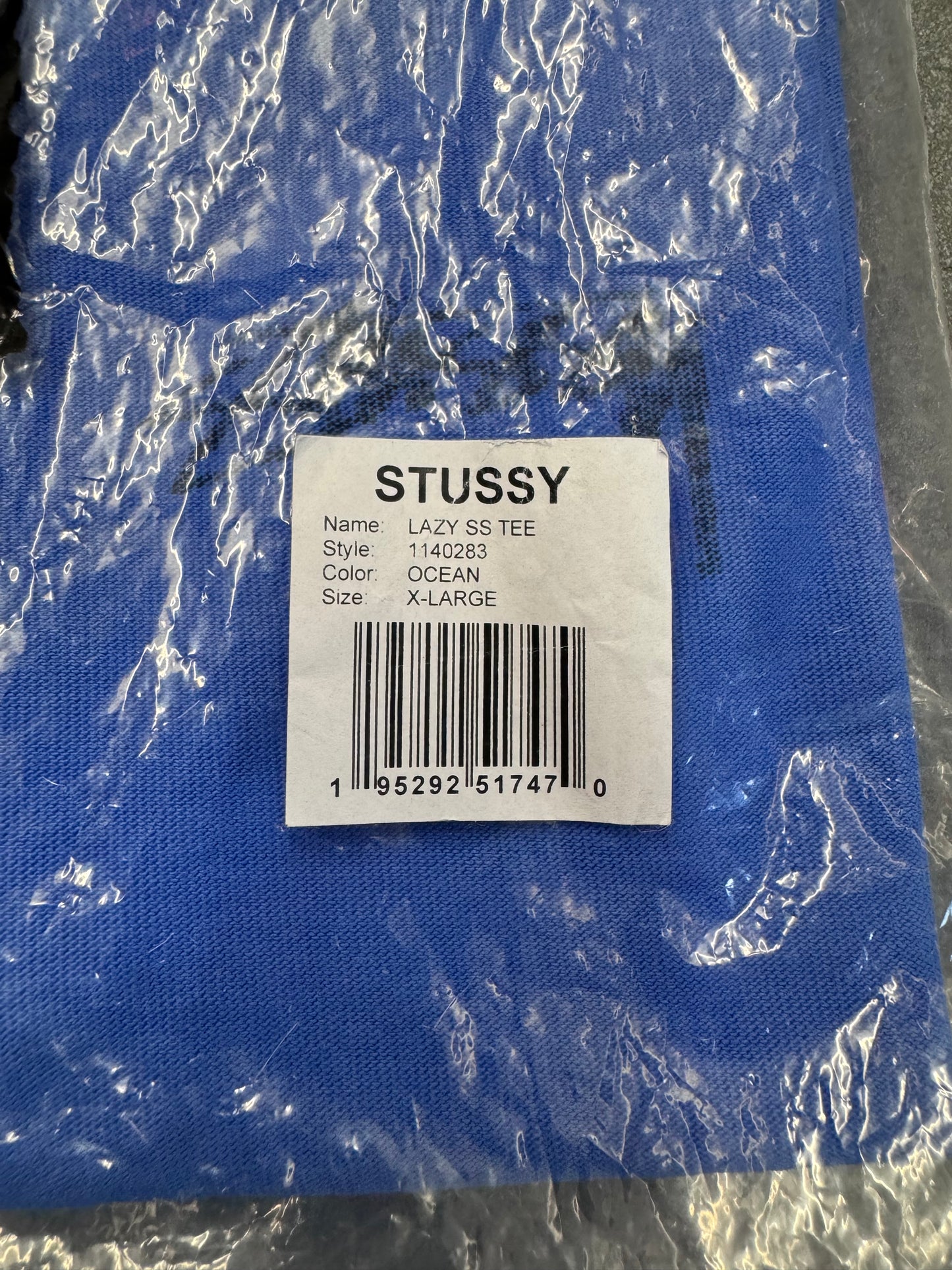 STUSSY LAZY SS TEE (NWT) - OCEAN