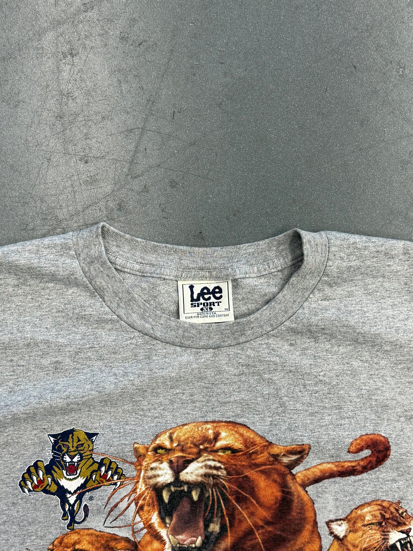 90S FLORIDA PANTHERS TRIPLE PANTHER TEE (LEE SPORTS TAG)