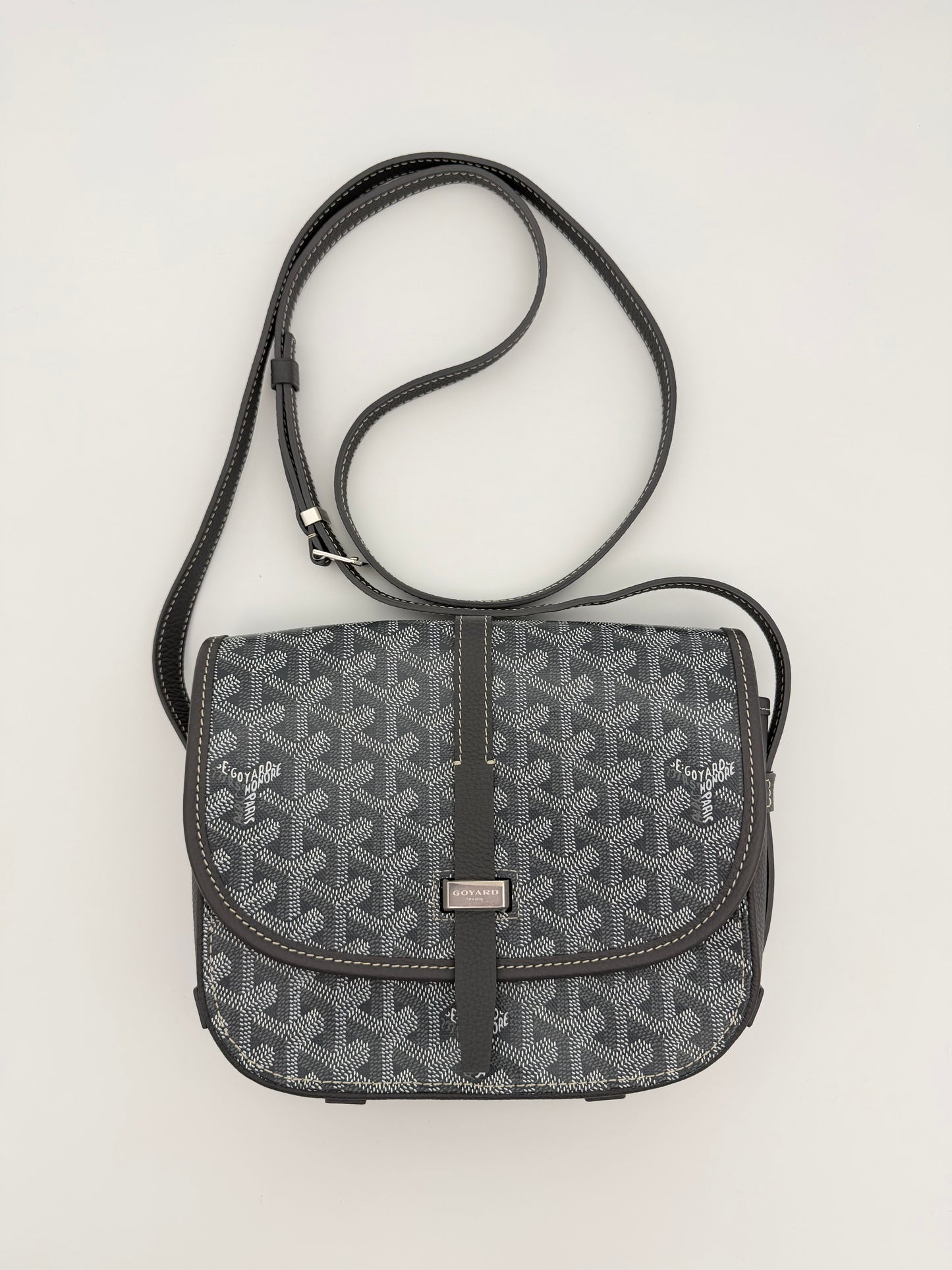 GOYARD BELVEDERE PM MESSENGER BAG - GREY