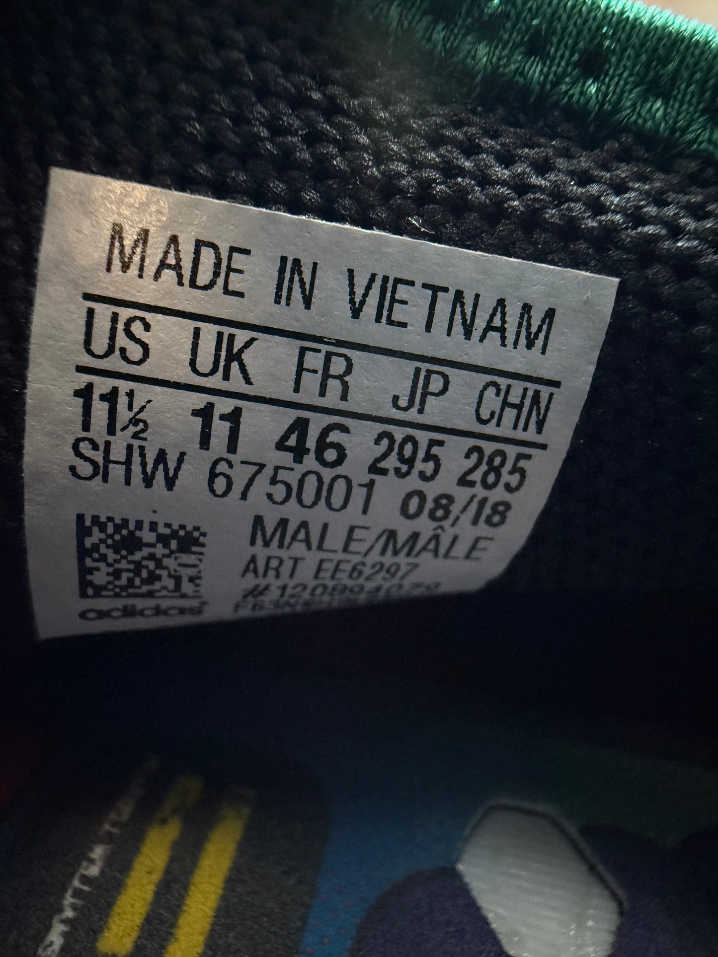 SIZE 11.5 ADIDAS NMD HU PHARRELL NERD GREEN YELLOW (BRAND NEW WITH BOX)