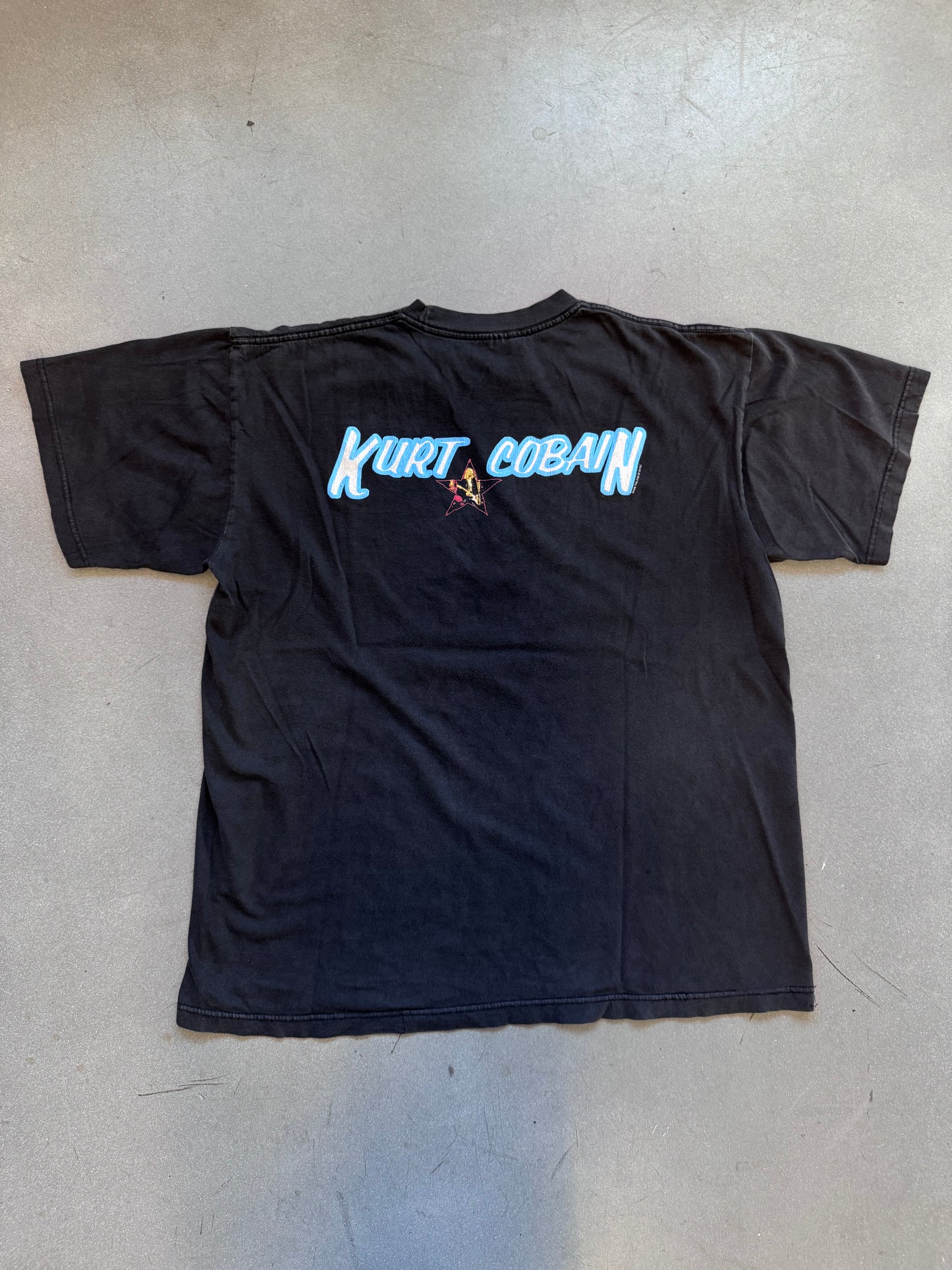 1996 KURT COBAIN END OF MUSIC STAR TEE (CUT TAG)