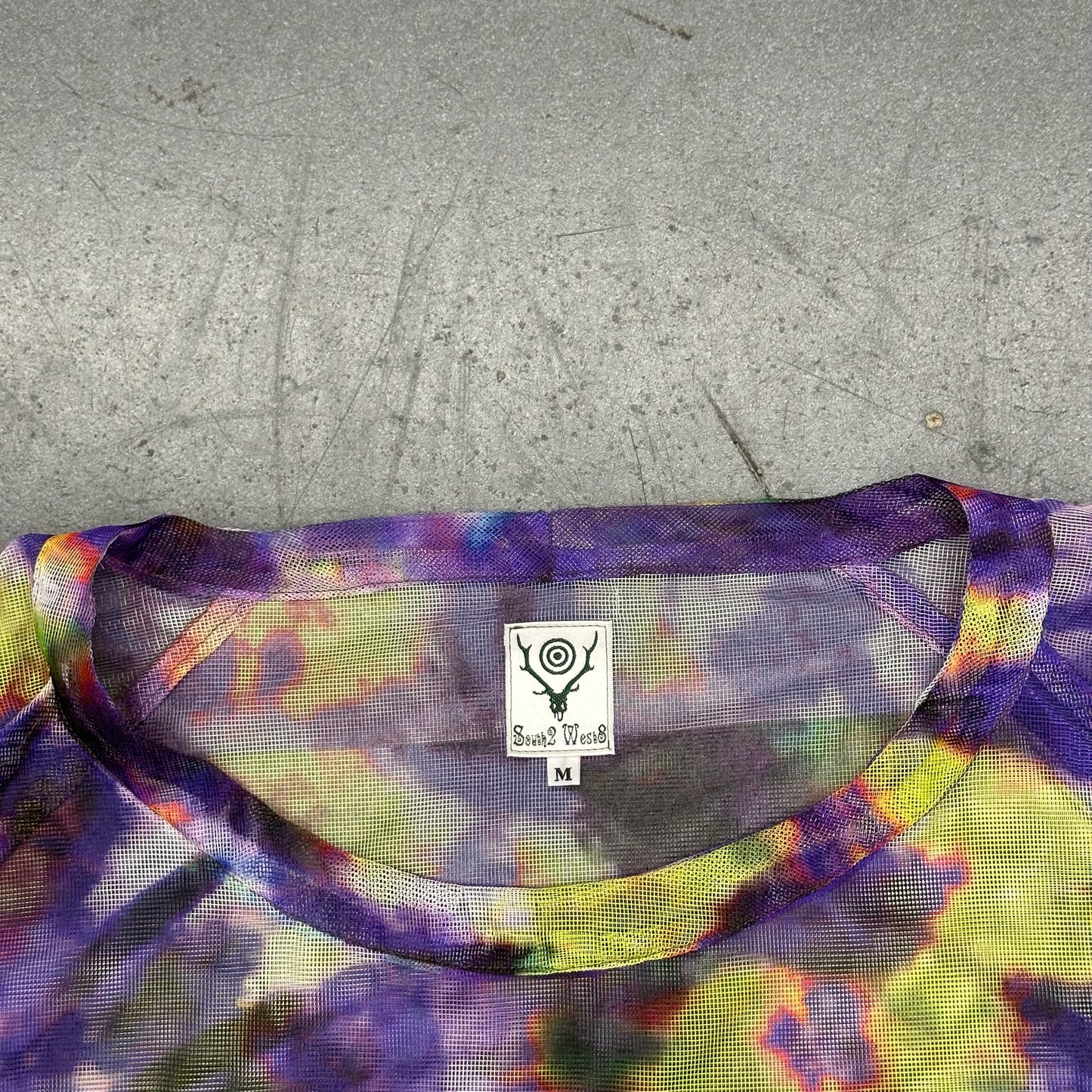 SOUTH2 WEST8 TIEDYE MESH OVERSHIRT