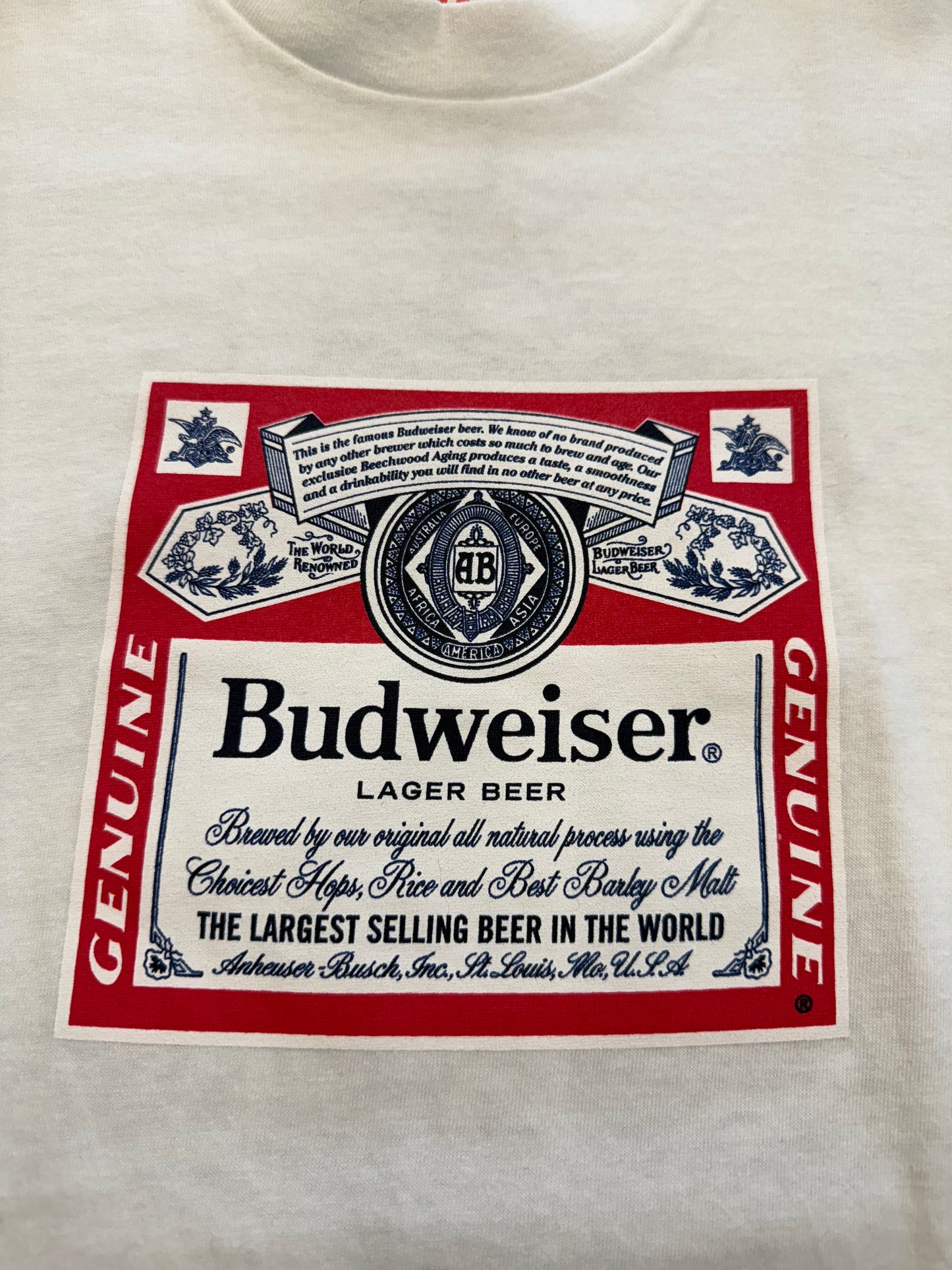 SS09 SUPREME BUDWEISER TEE - WHITE (NWT)