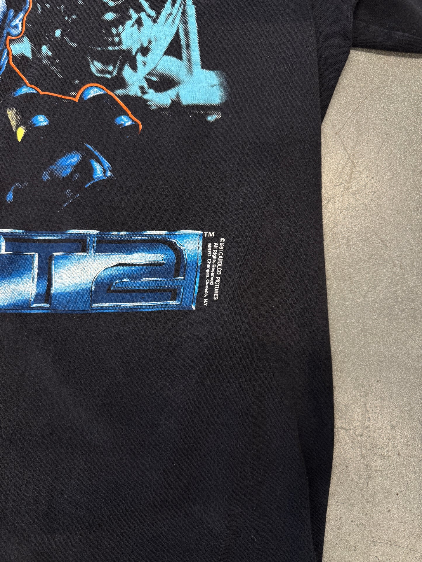 1991 TERMINATOR T2 MOVIE PROMO TEE (MADE IN U.S.A. TAG)
