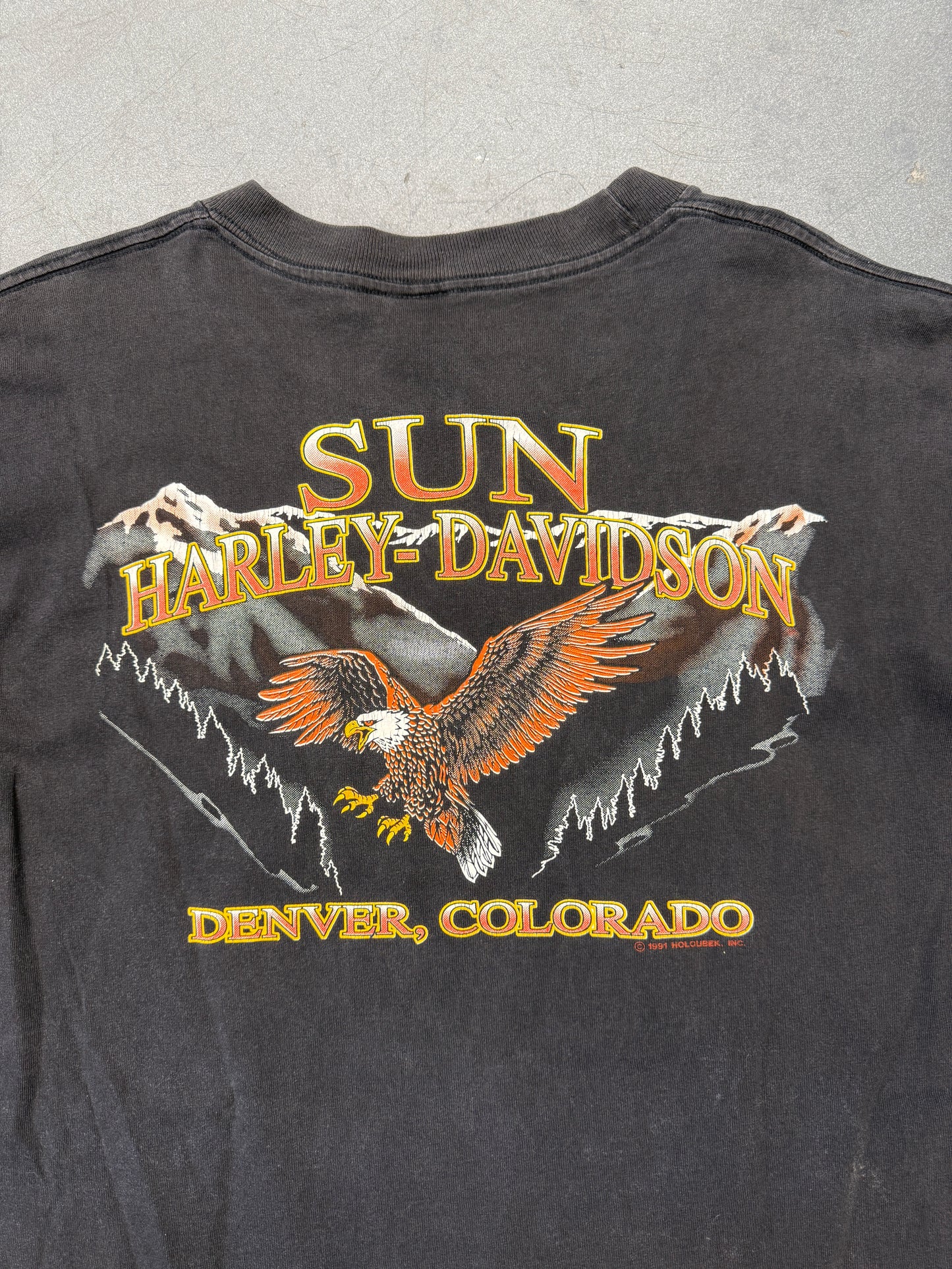 1994 HARLEY-DAVIDSON SUN DENVER, COLORADO FLAMING EAGLE TEE