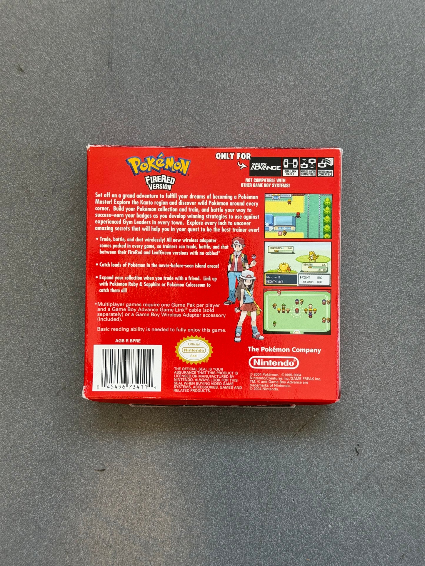 POKEMON FIRE RED NINTENDO (GBA) GAMEBOY ADVANCE BOX ONLY