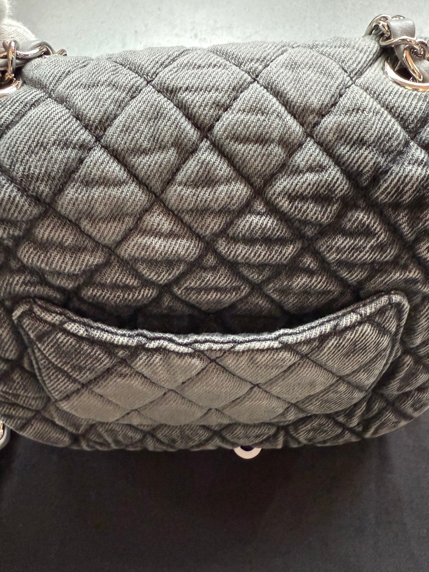 CHANEL DENIMPRESSIONS SMALL FLAP BAG - BLACK (NEW WITH DUSTBAG) (TANIA)