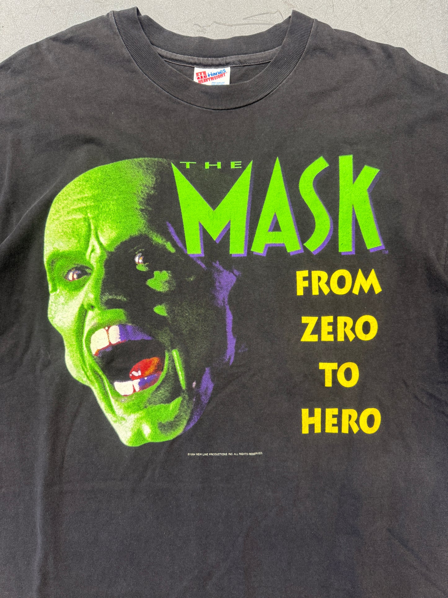 1994 THE MASK "FROM ZERO TO HERO" BIG FACE TEE (HANES TAG)