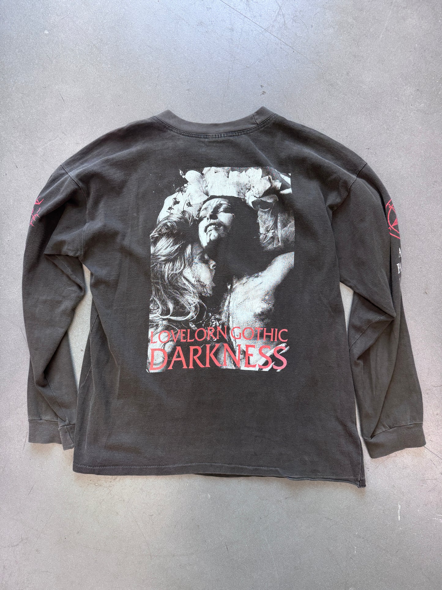90'S CRADLE OF FILTH BLACK GODDESS LOVELORN GOTHIC DARKNESS LONG-SLEEVE TEE (MODERN INVASION TAG)