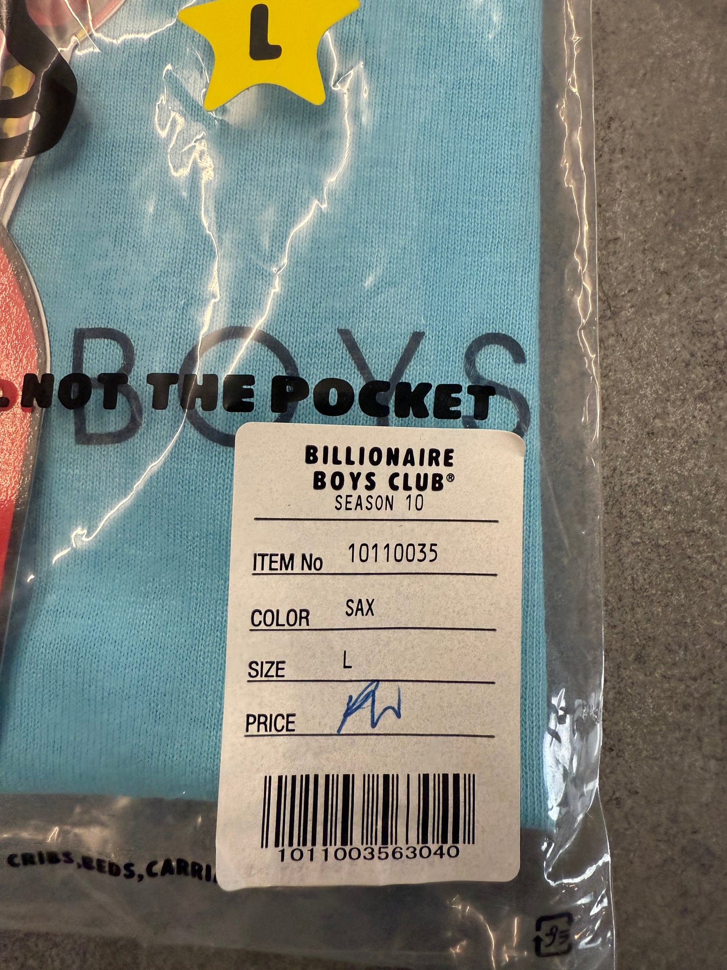 SEASON 10 BILLIONAIRE BOYS CLUB BBC PALM TREE TEE - BLUE (L) (NEW WITH TAG & BAG)
