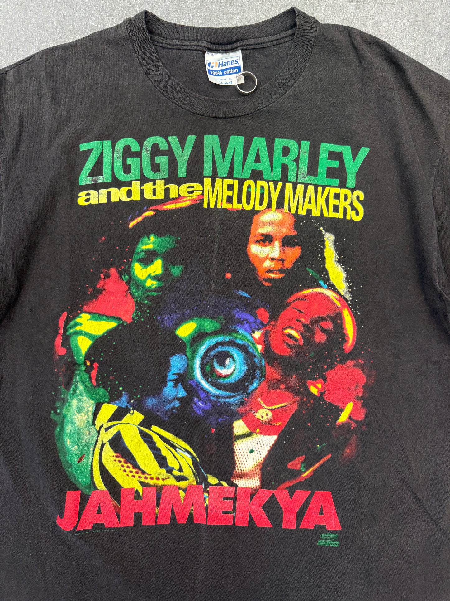 1991 ZIGGY MARLEY AND THE MELODY MAKERS JAHMEKYA TEE (HANES TAG)