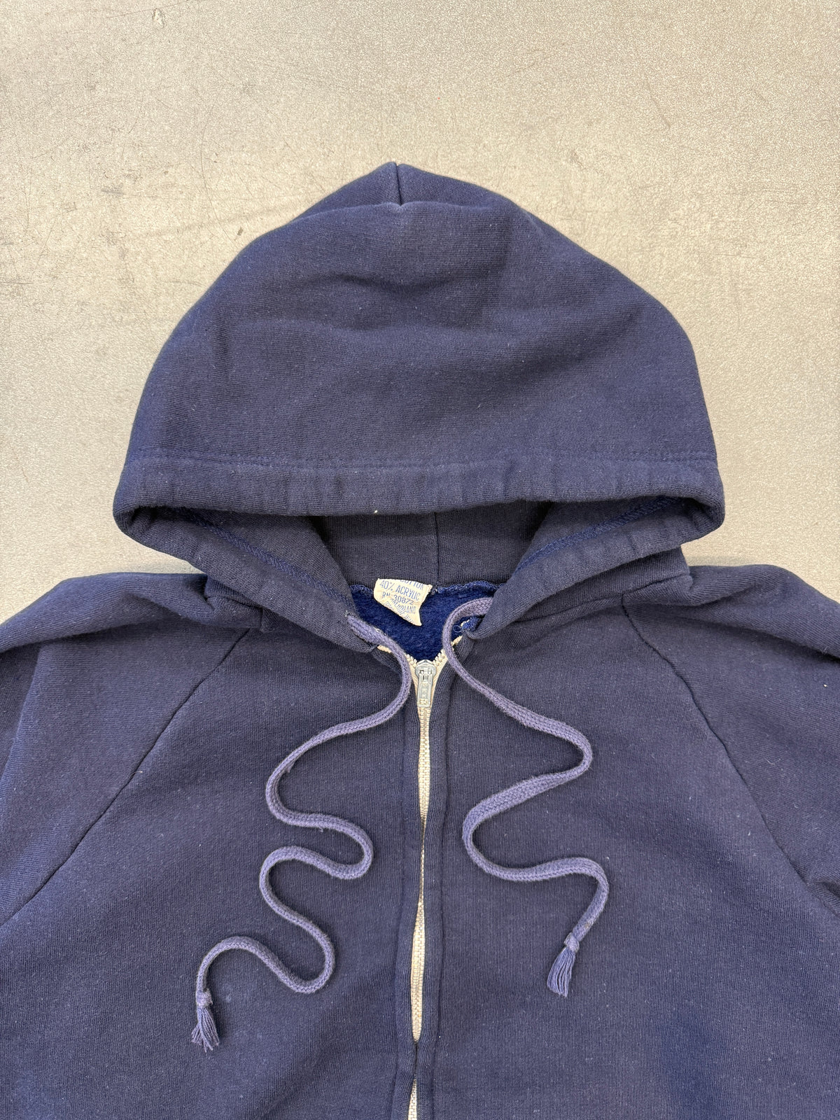 1970S RAGLAN ZIP UP SWEATSHIRT HOODIE (MADE IN POLAND TAG)