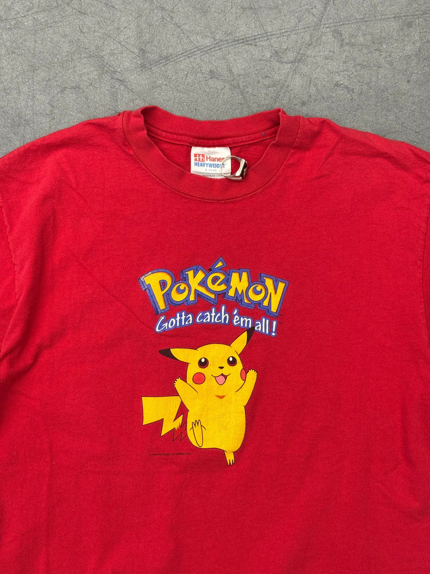 1999 NINTENDO PIKACHU GOTTA CATCH 'EM ALL TEE (HANES HEAVYWEIGHT TAG)