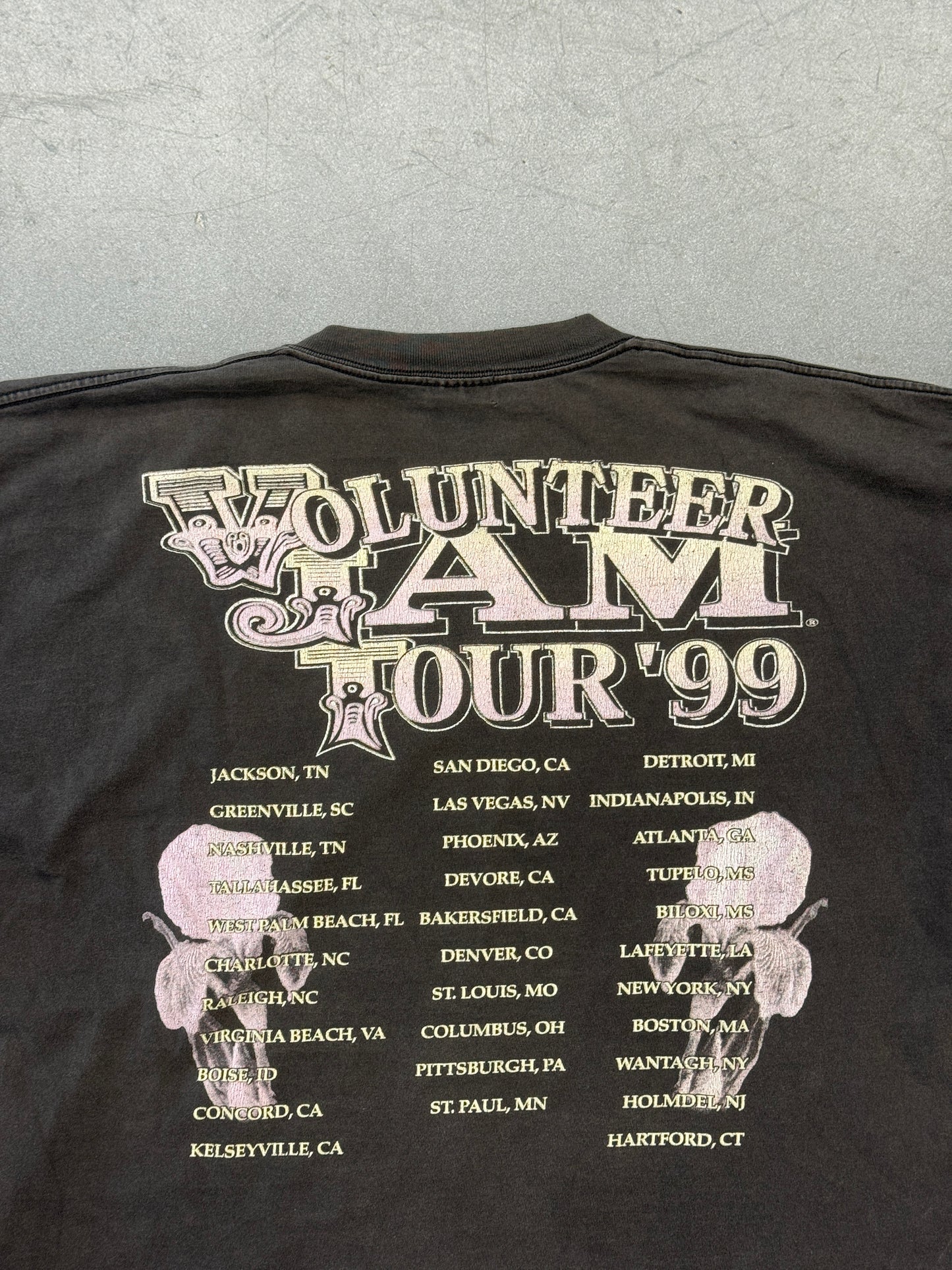 1999 VOLUNTEER JAM TOUR FADED TEE (TULTEX TAG)