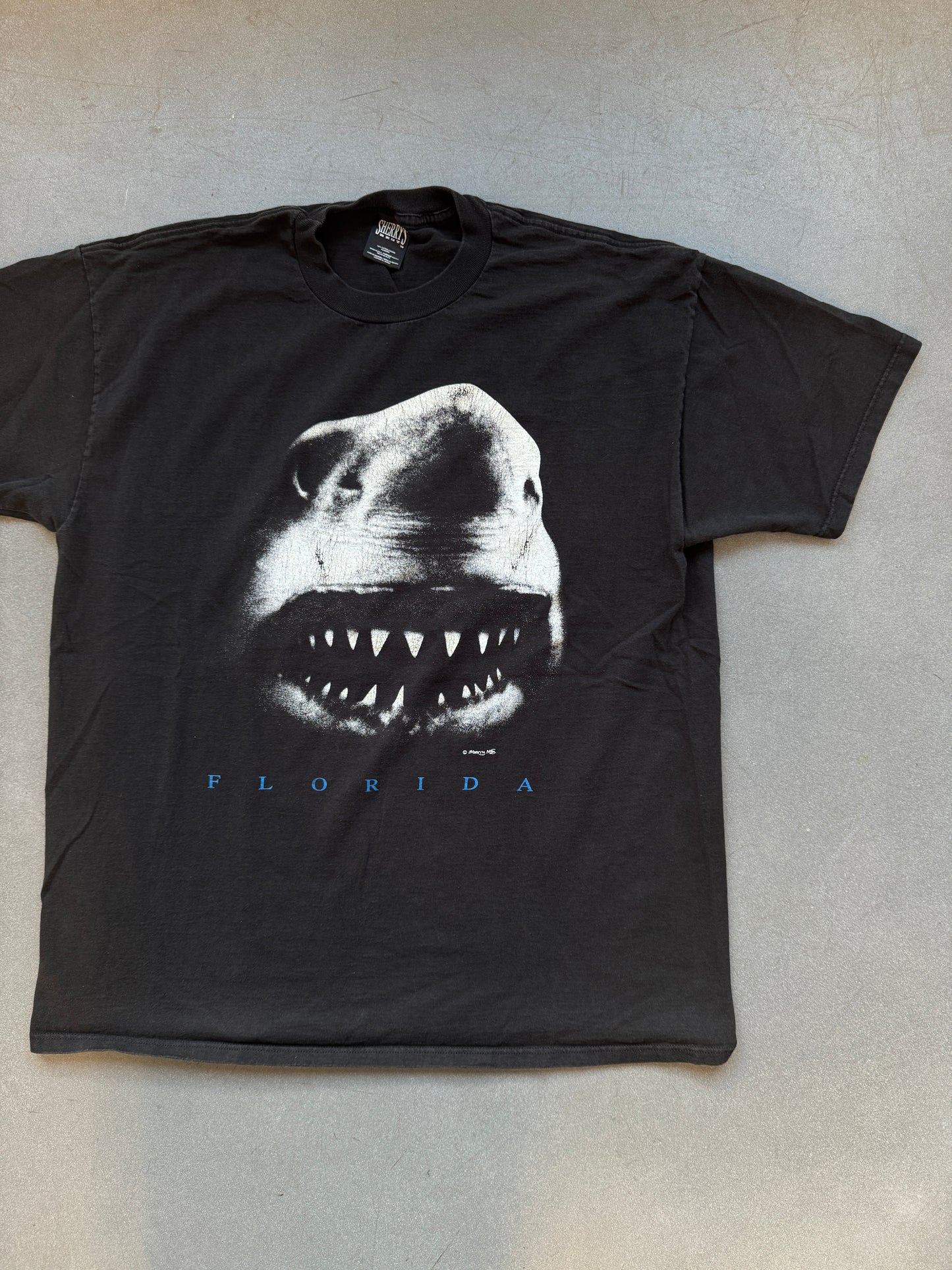 90'S SHERRY MFG FLORIDA SHARK NATURE TEE (SHERRY'S BEST TAG)
