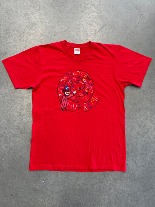 SS17 SUPREME JOE ROBERTS SWIRL TEE - RED