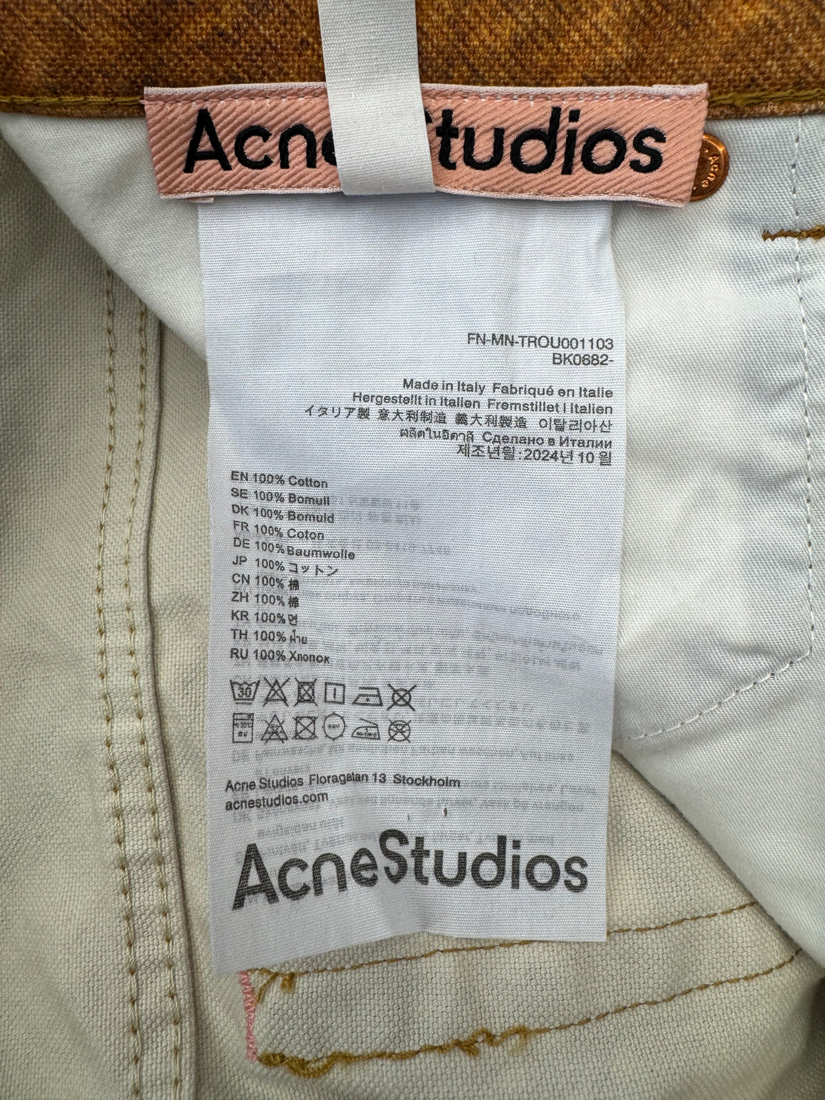 SS25 ACNE STUDIOS TLO STACKED BELTS 2006M LOOSE FIT JEANS