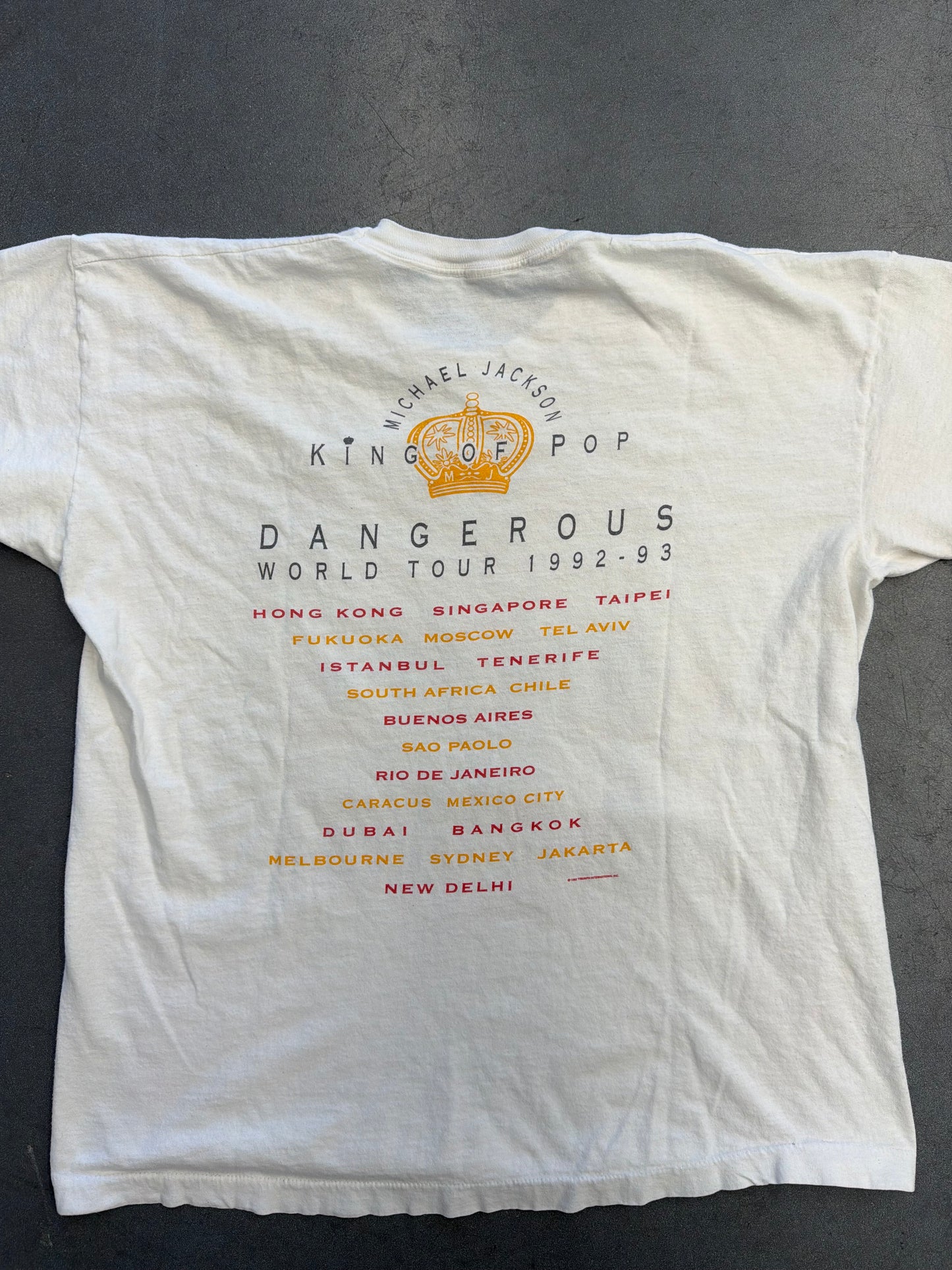 1992 MICHAEL JACKSON DANGEROUS WORLD TOUR TEE (SCREEN STARS TAG)