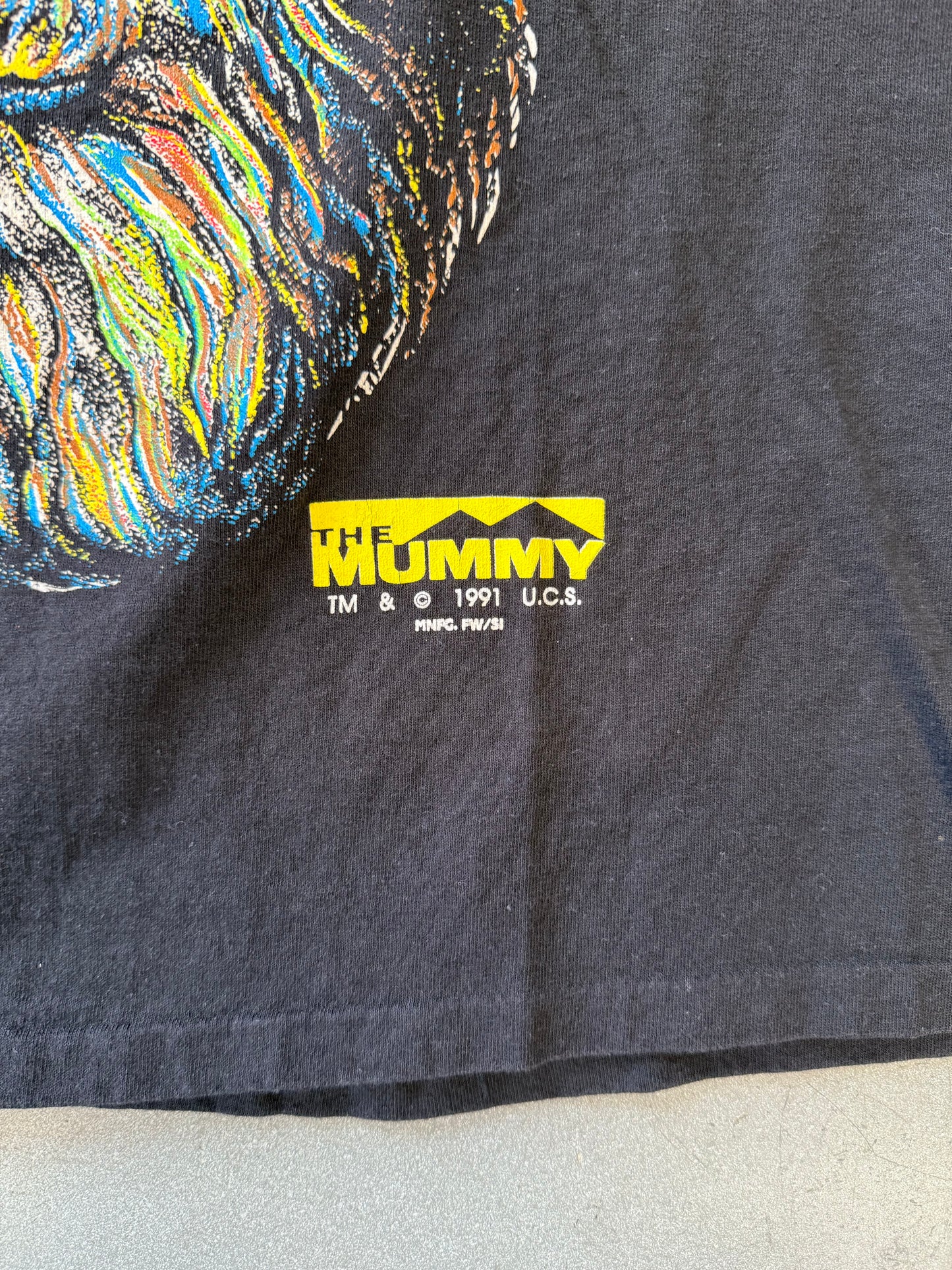 1991 THE MUMMY BIG FACE TEE (DELTA TAG)