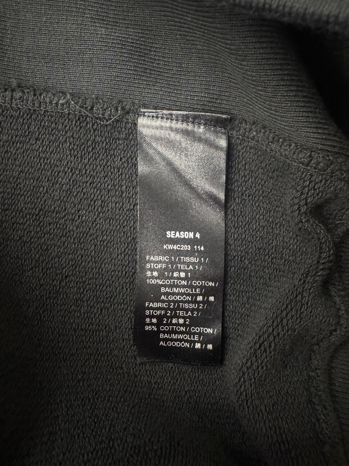 YEEZY SEASON 4 CALABASAS BLACK INK CREWNECK